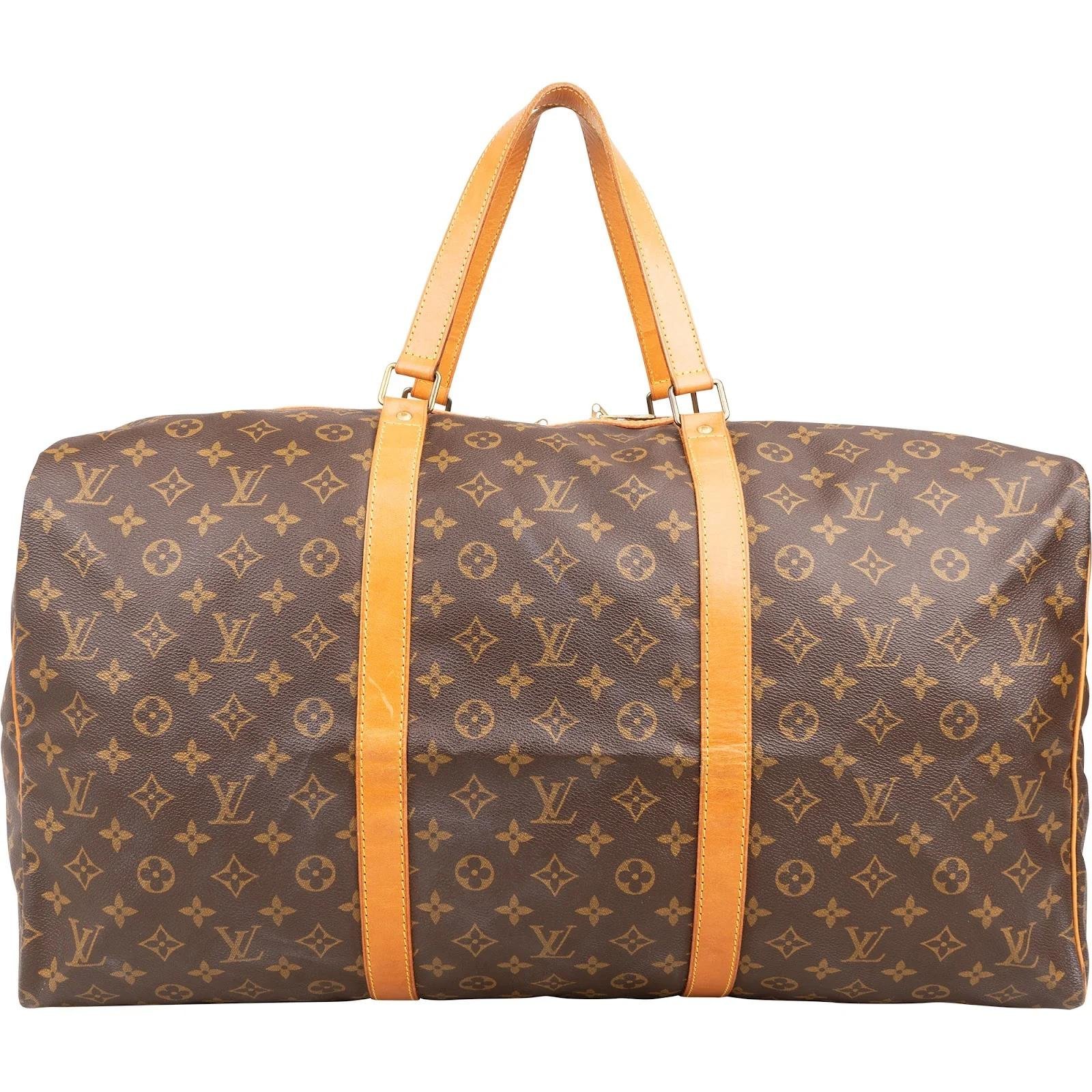 Louis Vuitton Sac souple leather travel bag