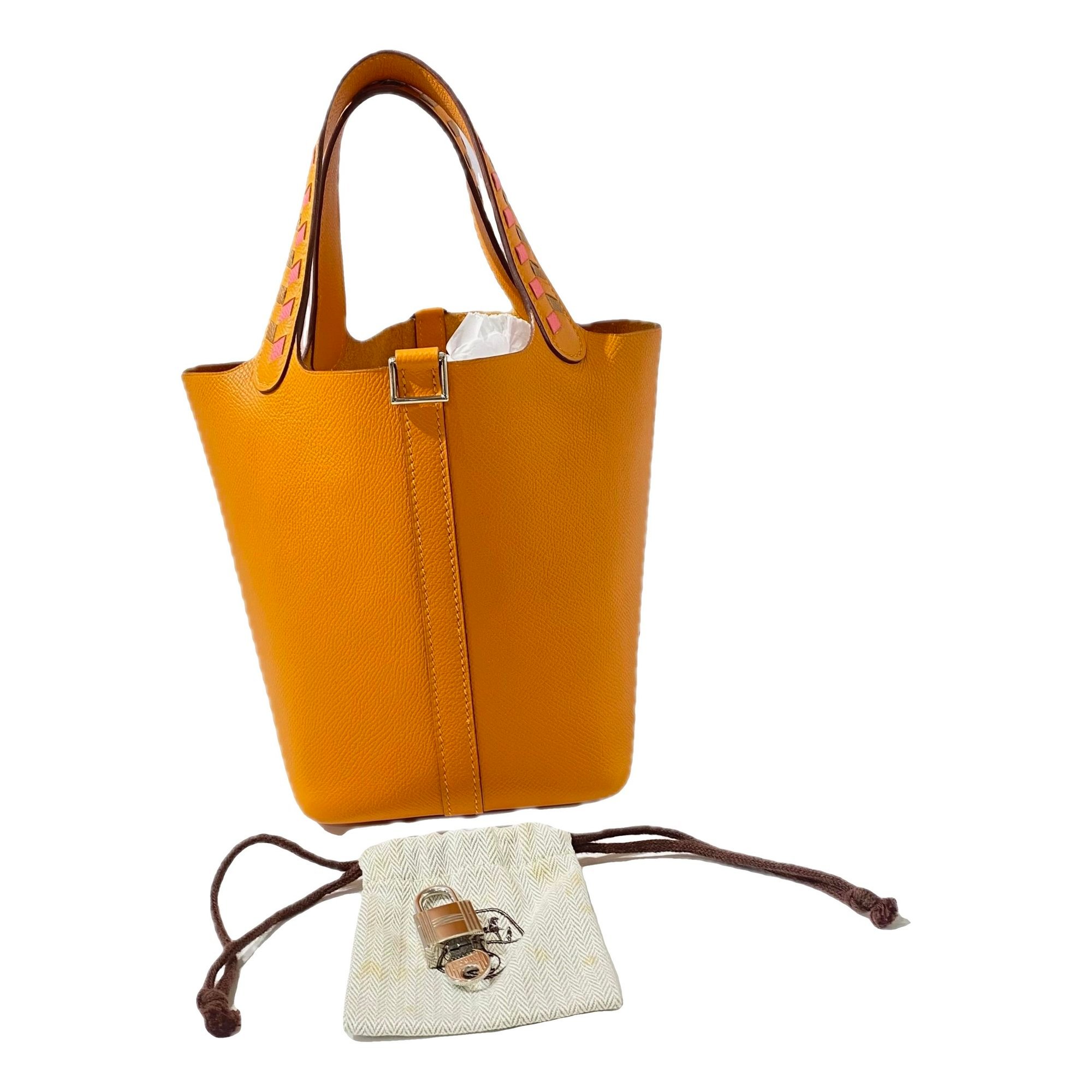Picotin leather handbag