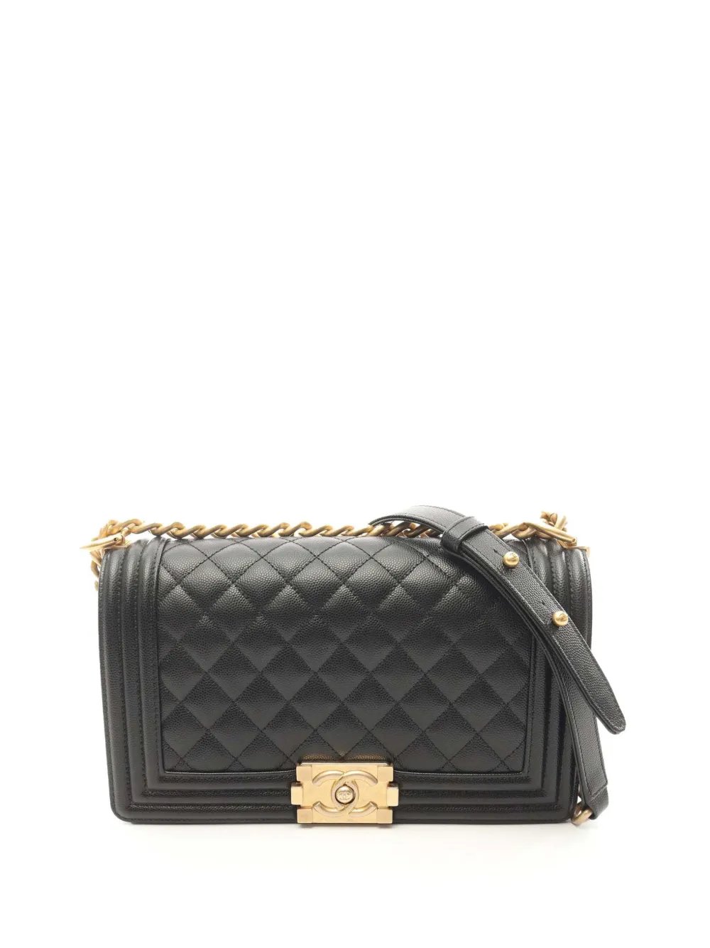 2021-2026 Medium Quilted Caviar Boy Flap shoulder bag