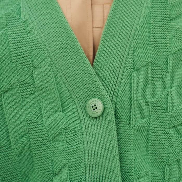 Vert Opaline "H" Long-sleeve Cardigan