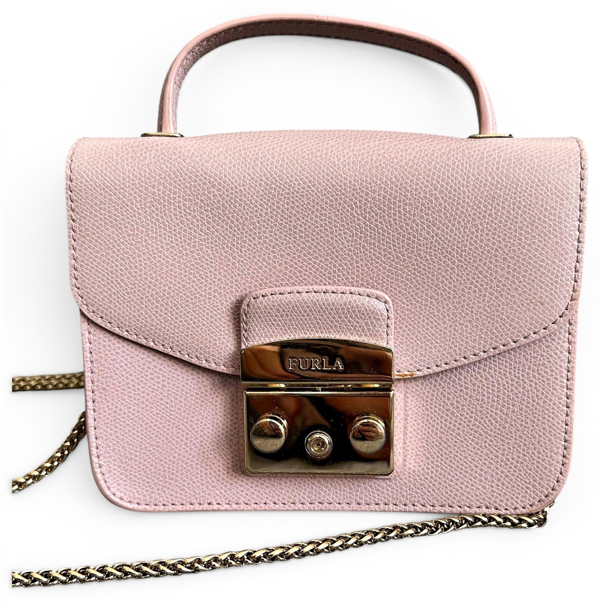 Metropolis leather clutch bag
