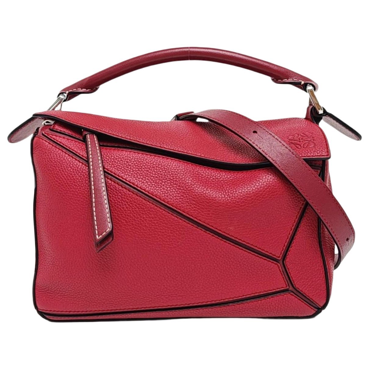 Puzzle leather handbag