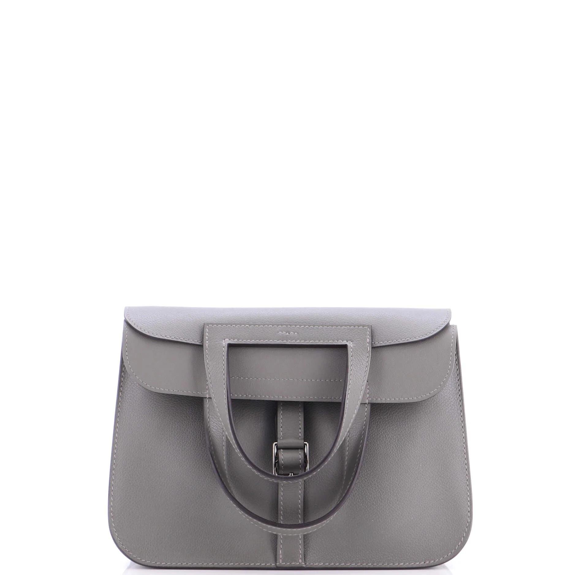 Hermes Halzan 25 Handbag Evercolor Leather 2022