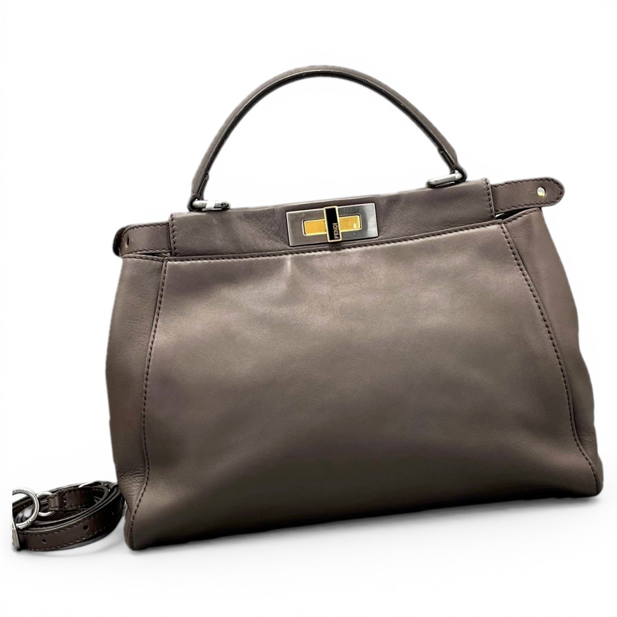 Peekaboo leather handbag