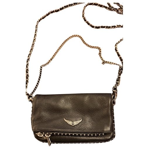 Rock leather clutch bag