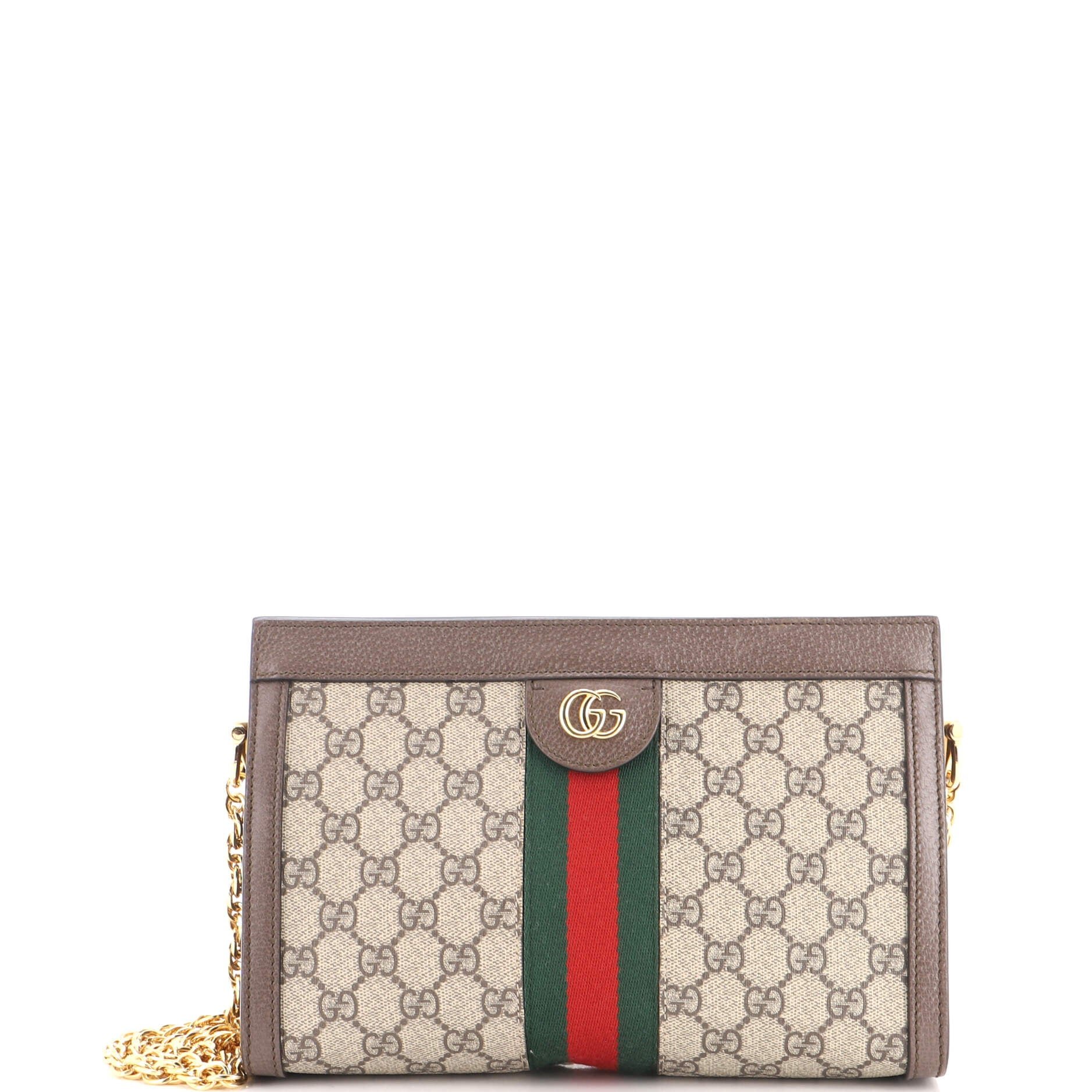Ophidia Chain Shoulder Bag GG Coated Canvas Small