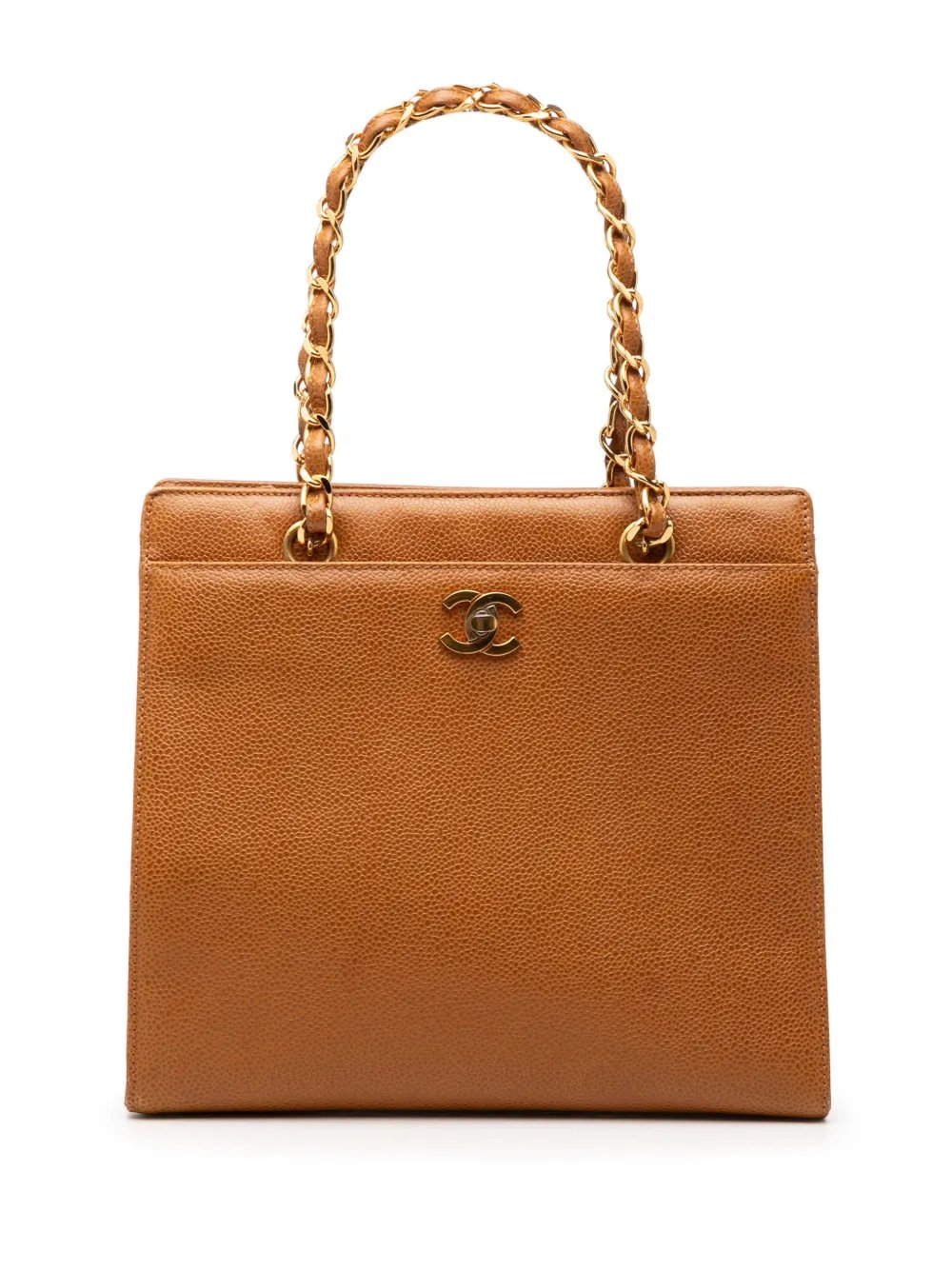 1996-1997 CC Caviar Chain Turn Lock tote bag