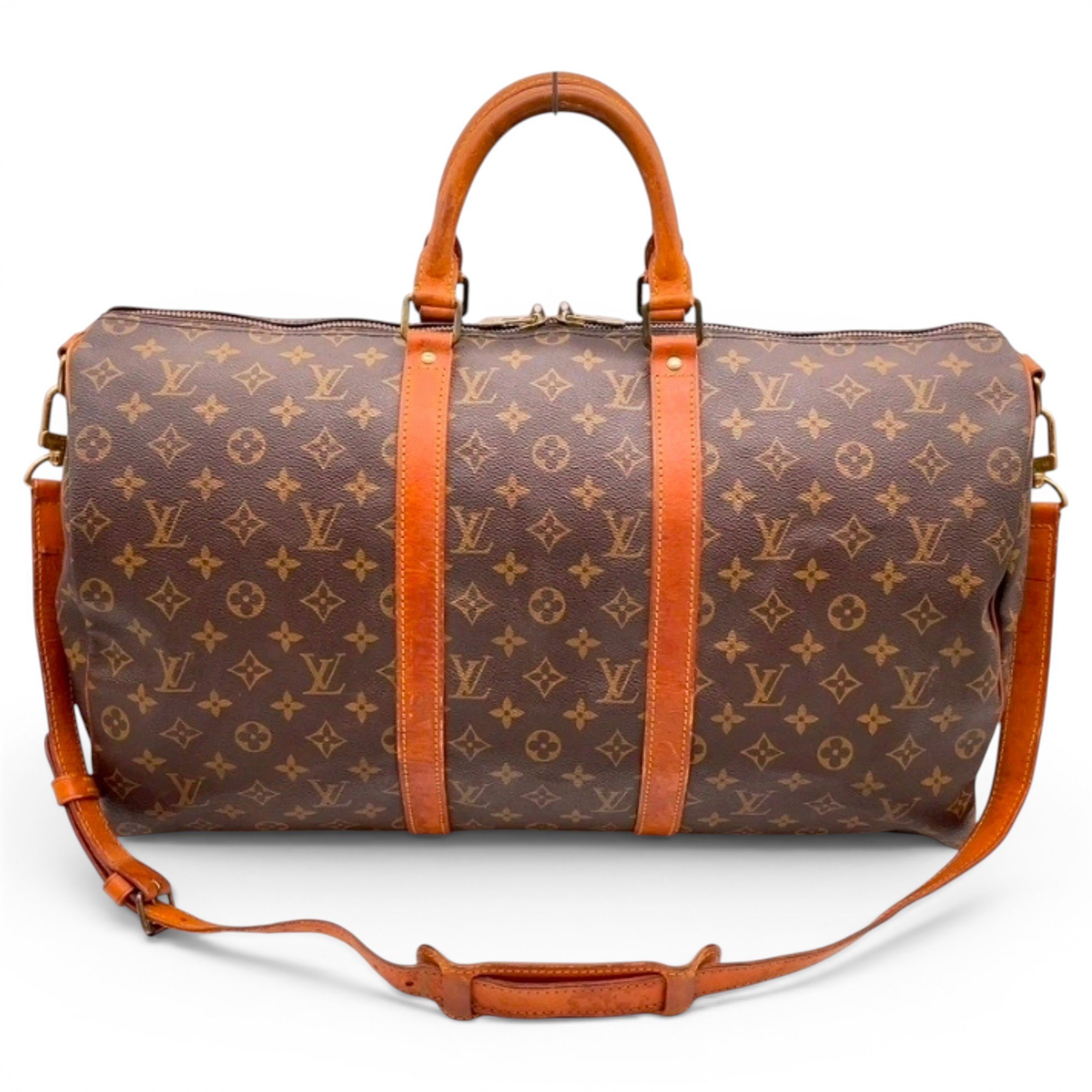 Keepall leather travel bag