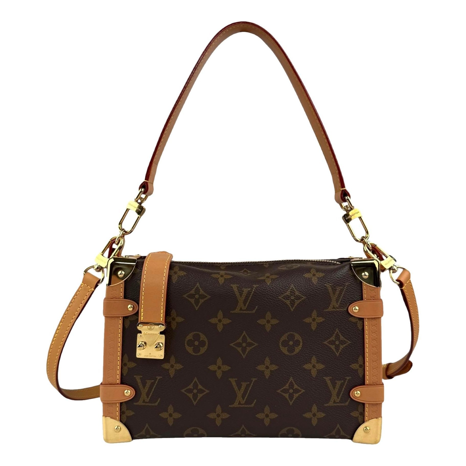 Side Trunk leather handbag