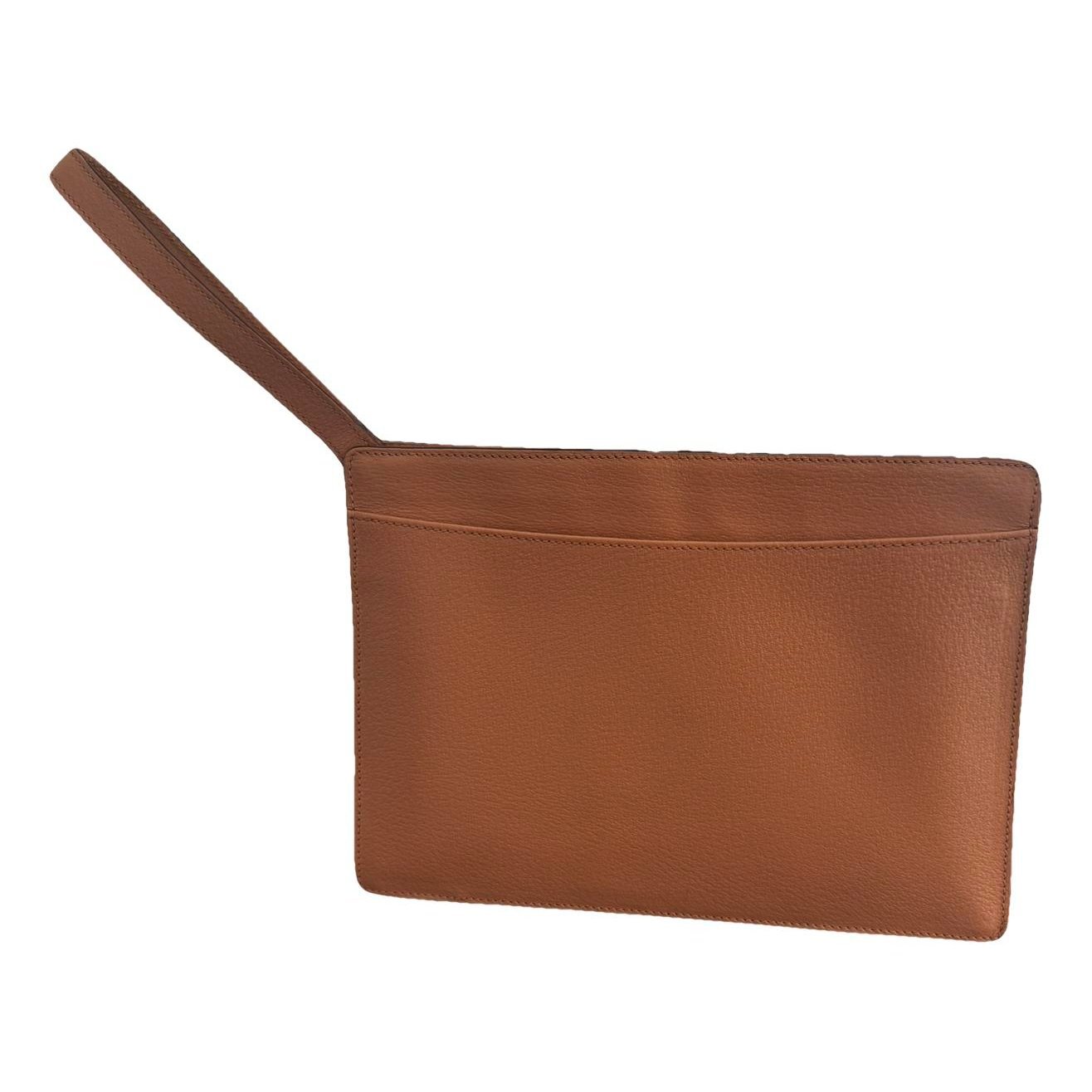 Leather clutch bag