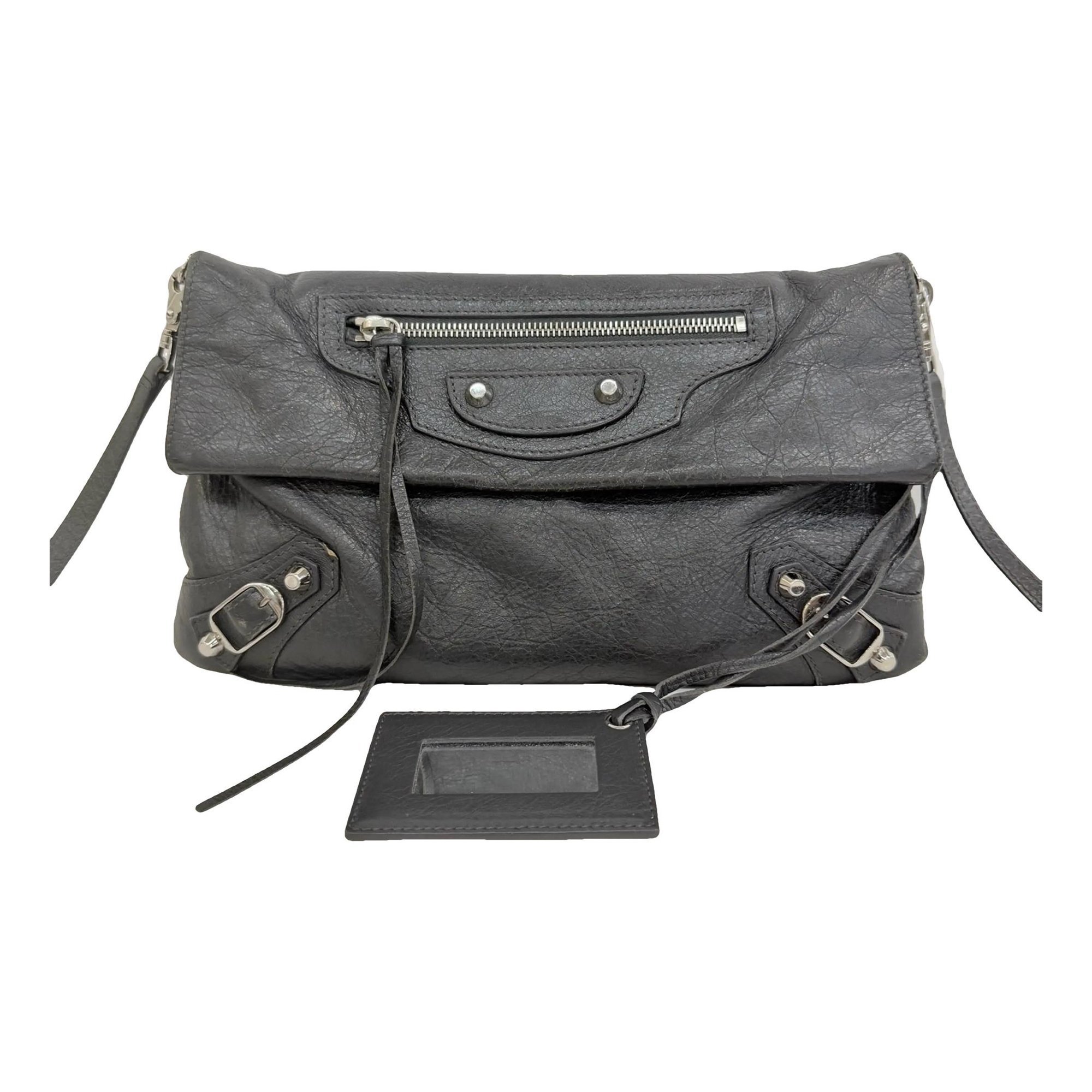 Classic Metalic leather handbag