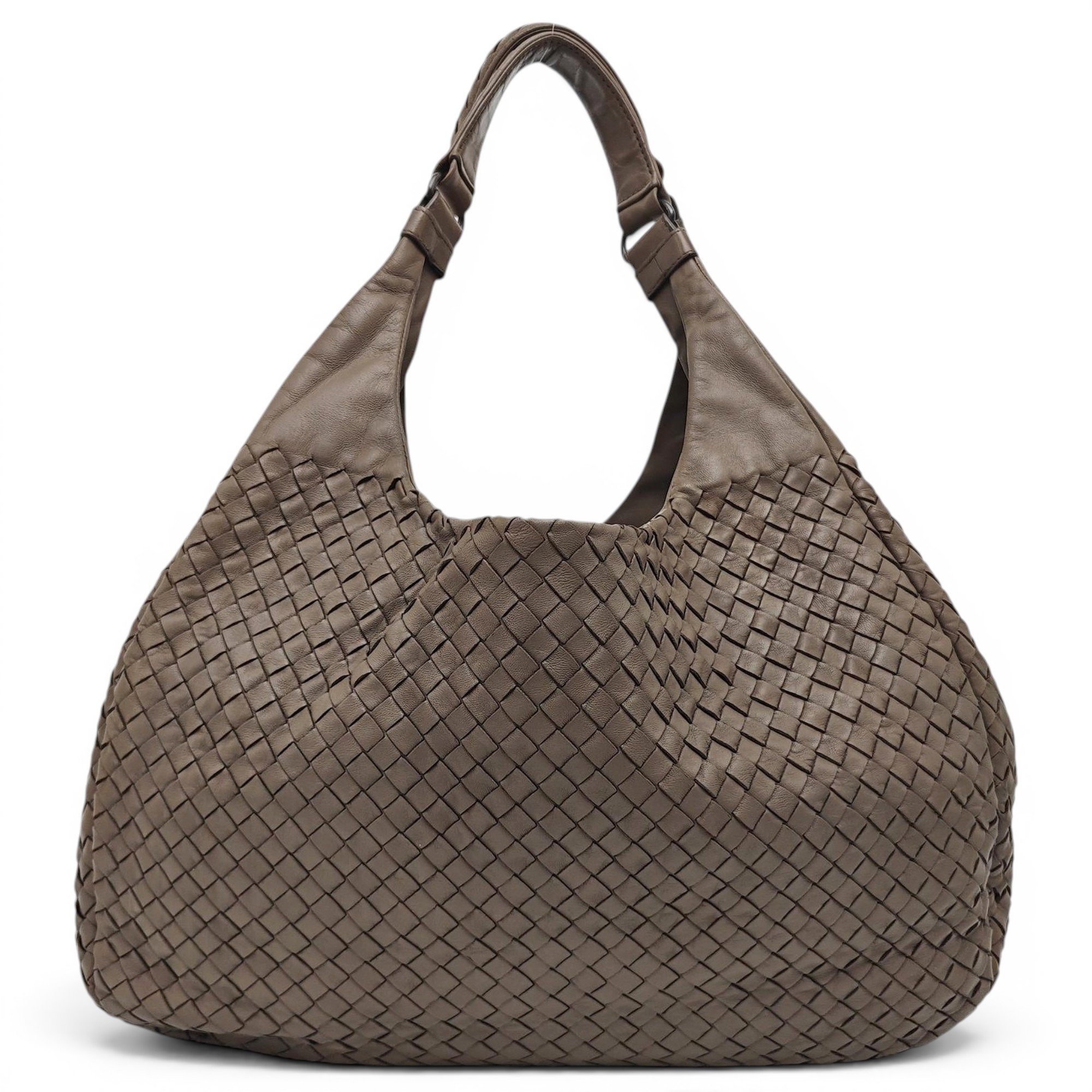Bulb leather handbag