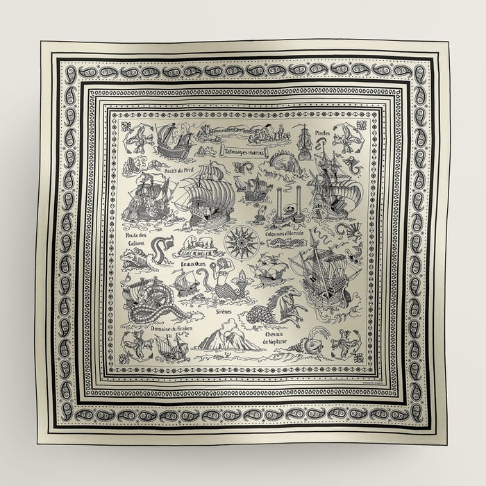 Tatouages Marins Bandana Shawl 140