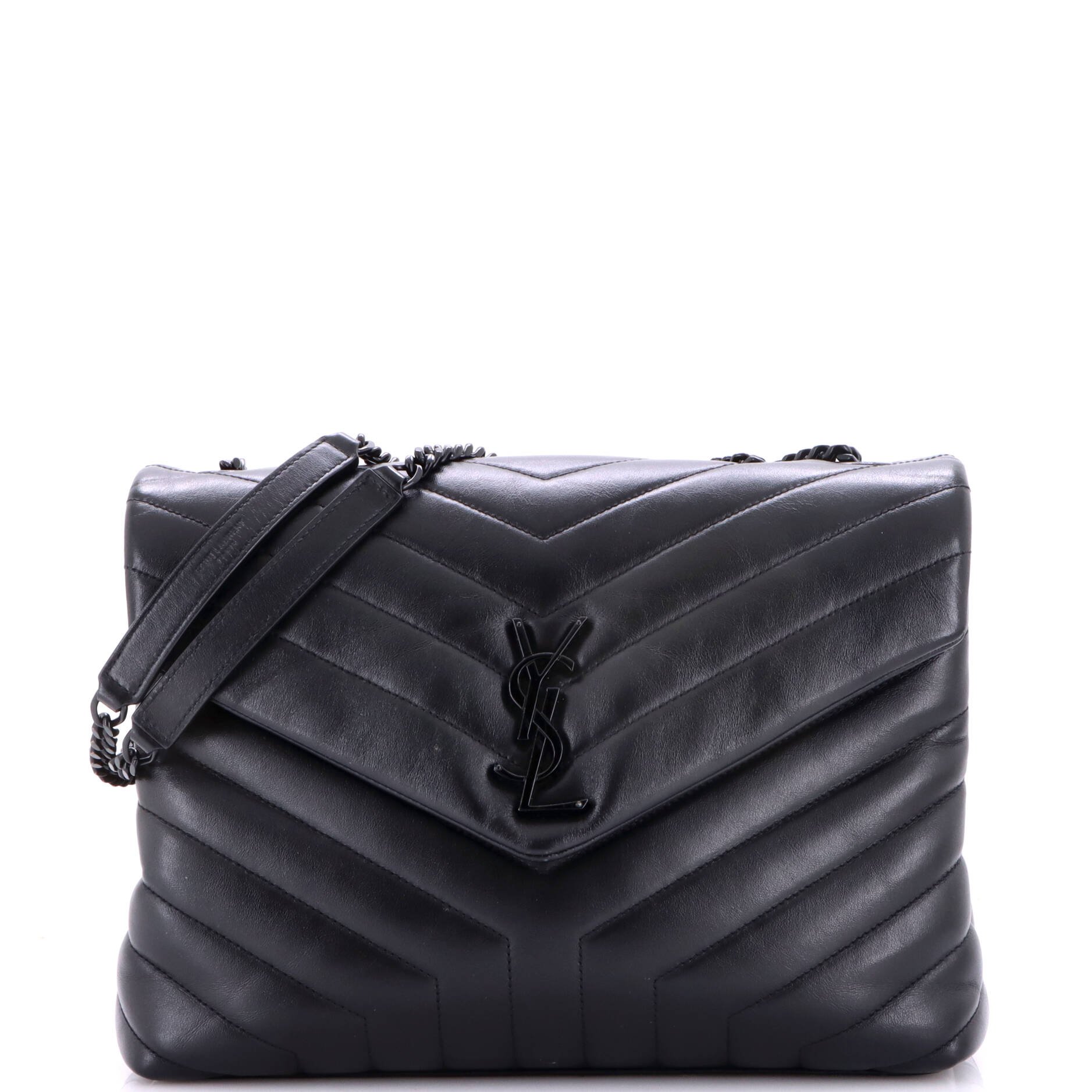 Loulou Shoulder Bag Matelasse Chevron Leather Medium