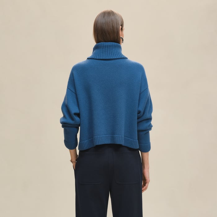 Bleu Payne Cashmere "H Lift" Long-sleeve Sweater