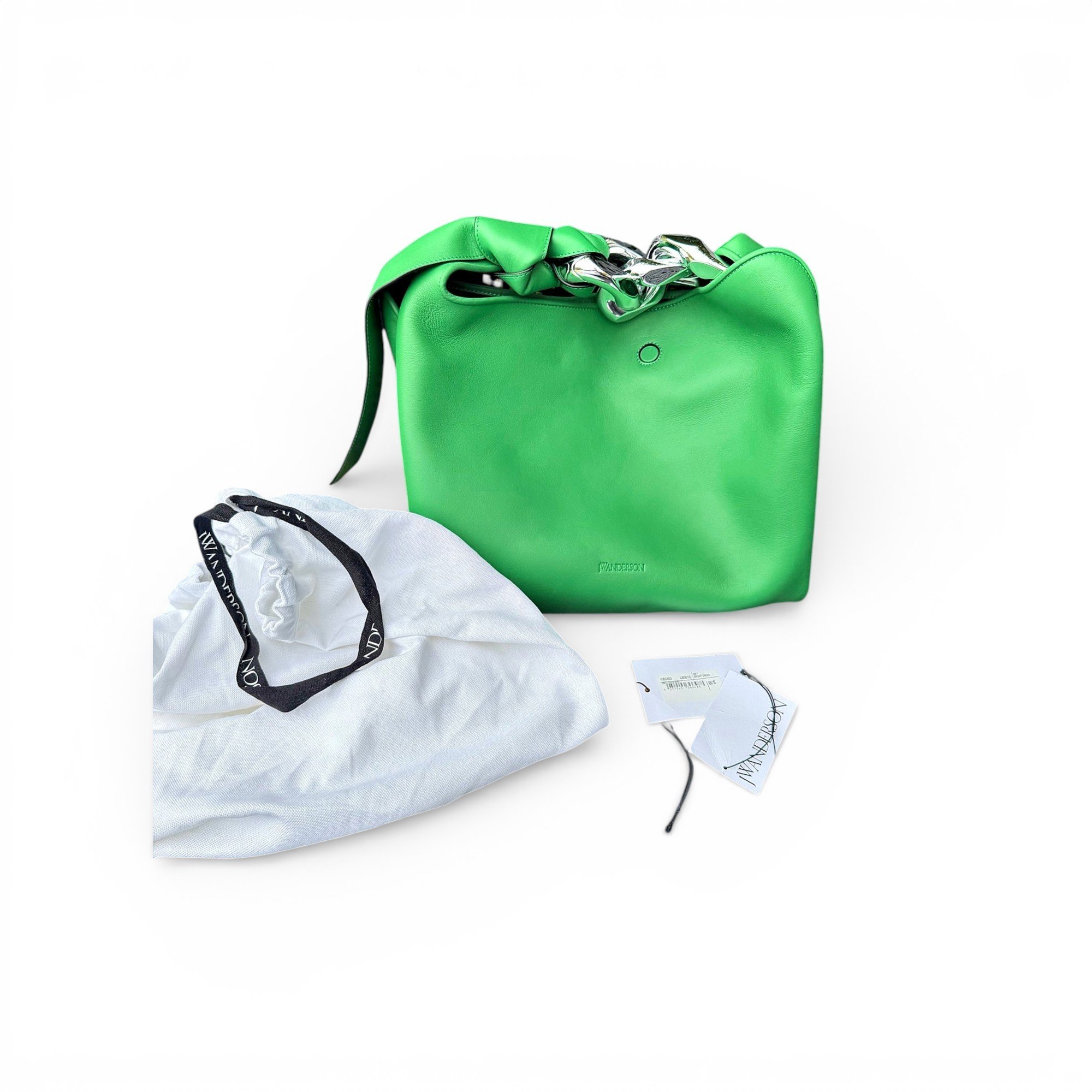 Chain leather handbag
