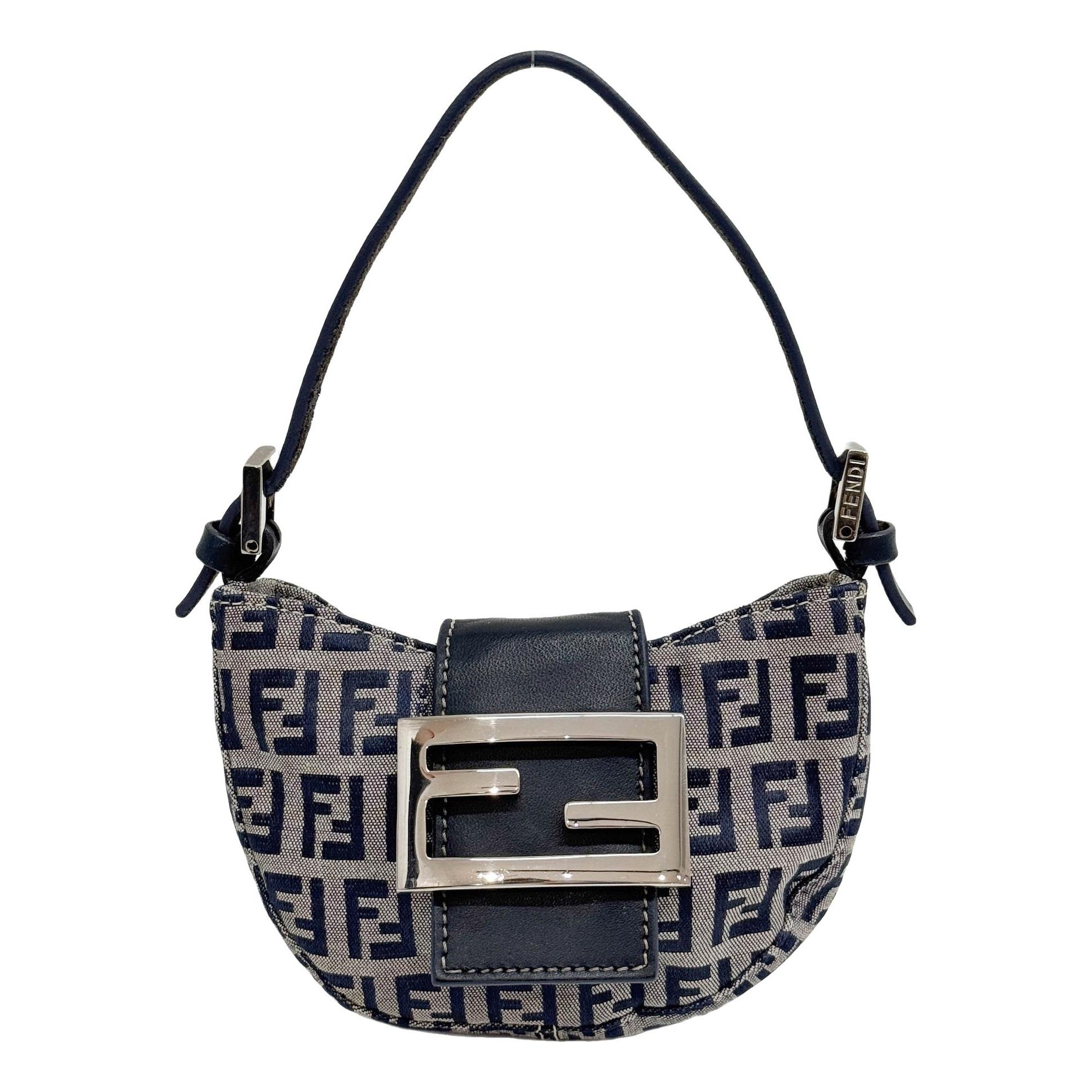 Croissant Vintage cloth mini bag