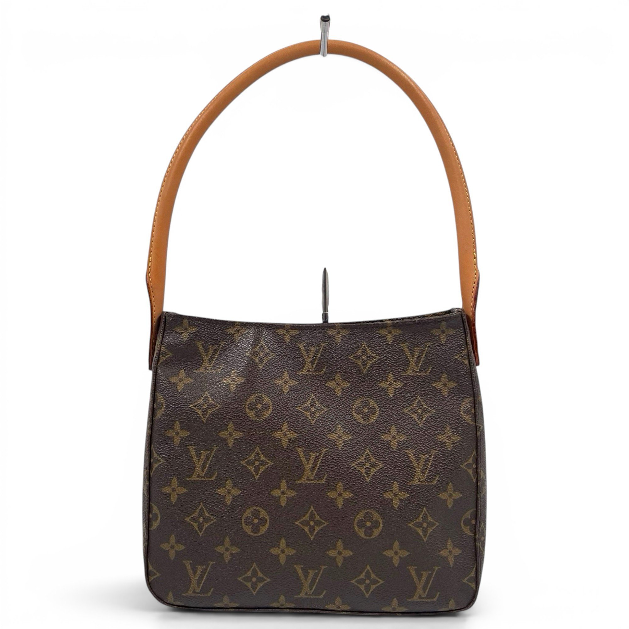 Looping leather handbag