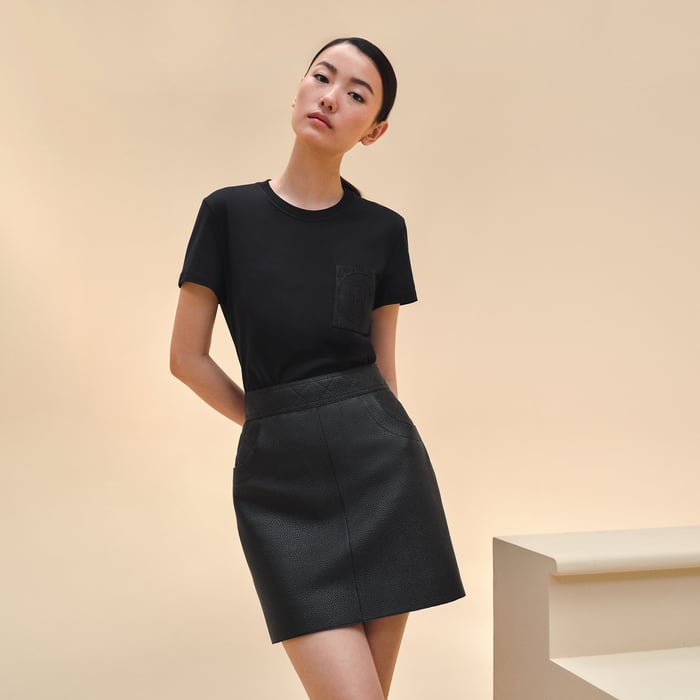 Noir Embroidered Pocket T-shirt