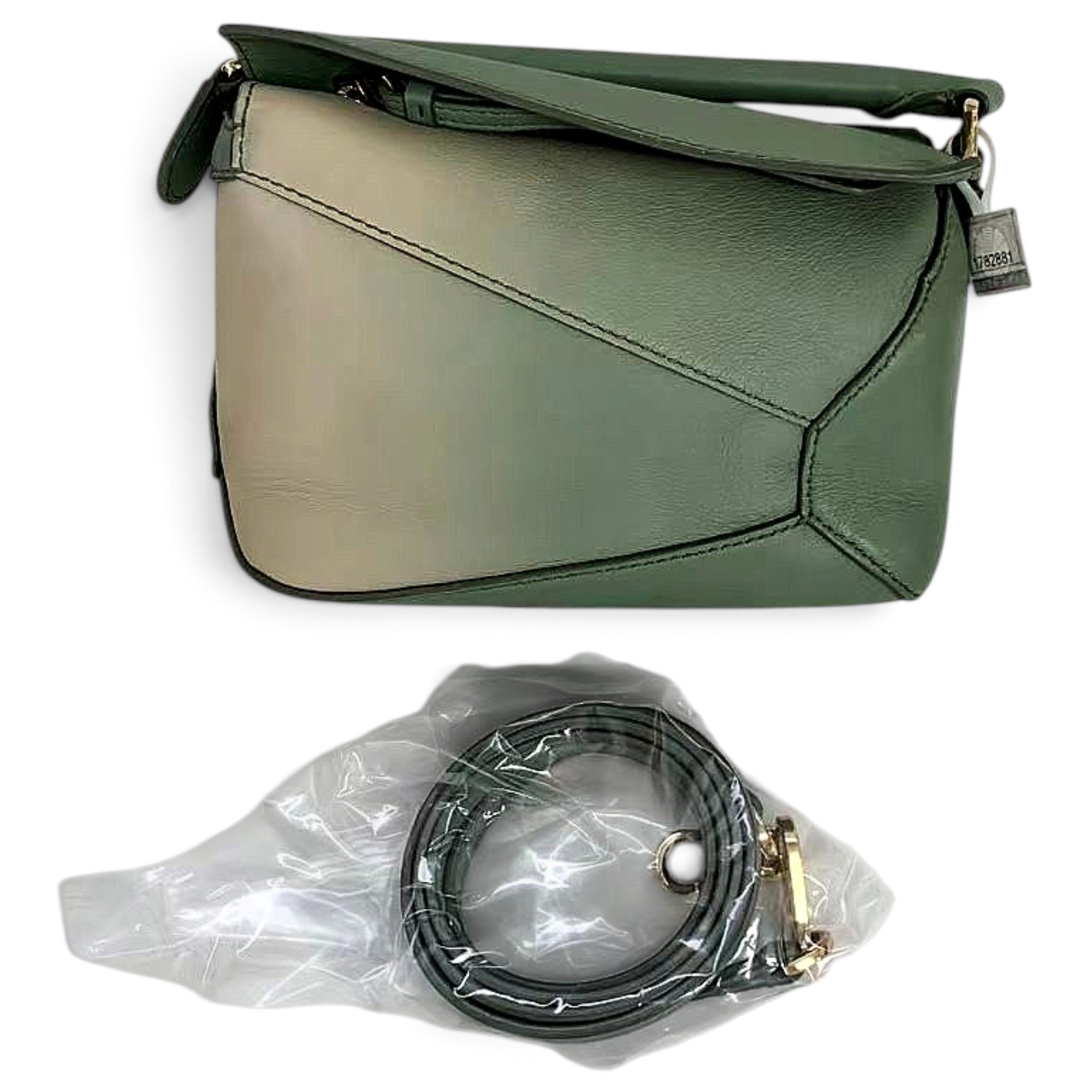 Puzzle leather handbag