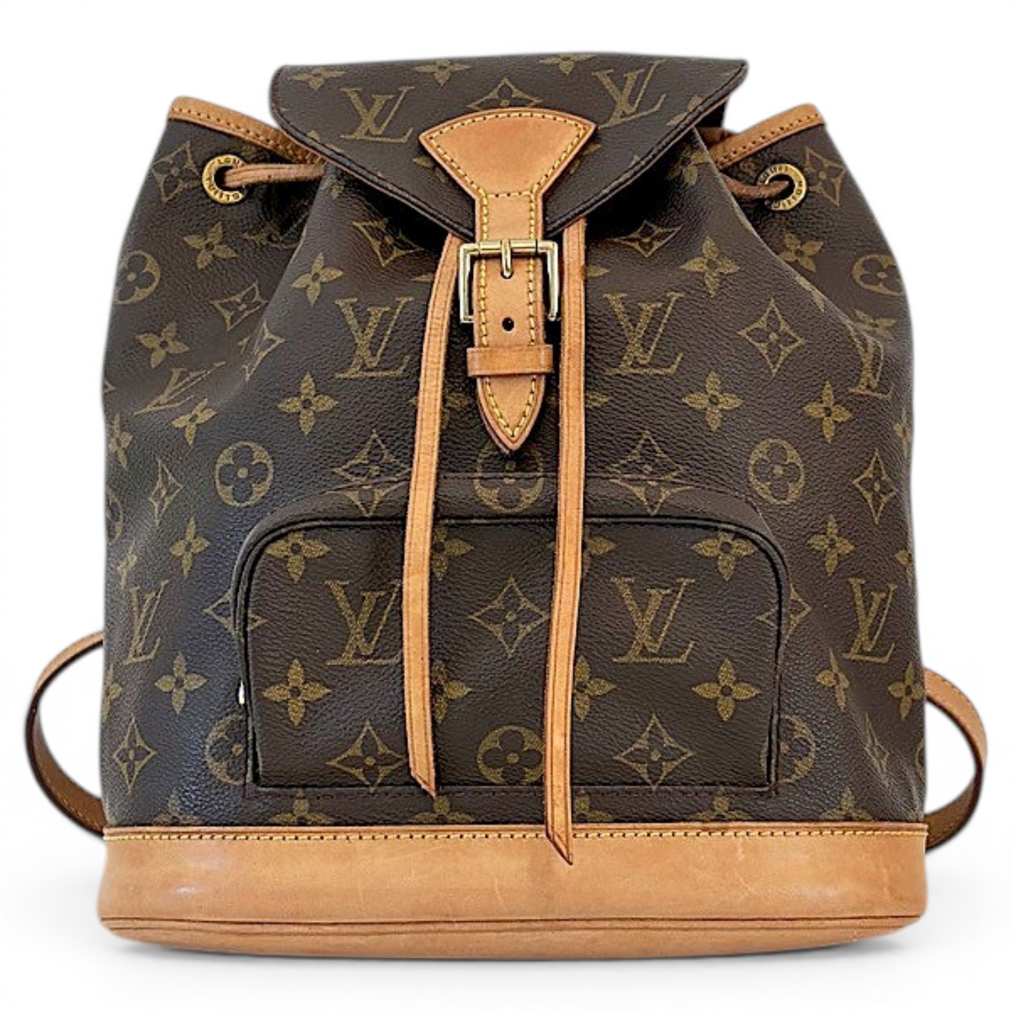 Montsouris Vintage leather backpack