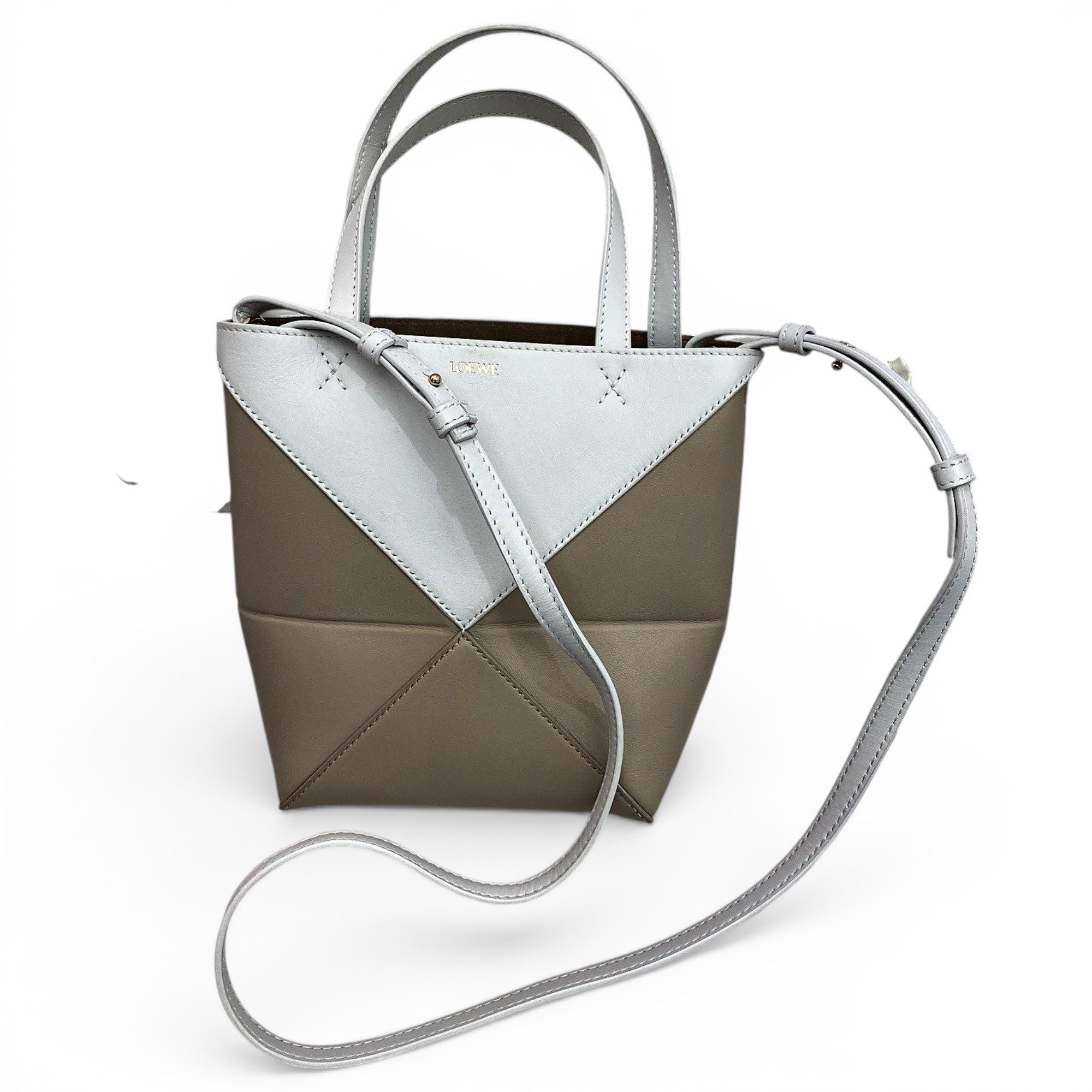 Puzzle Fold leather handbag