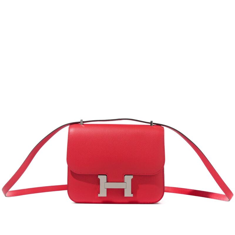 Hermes Rose Jaipur Epsom Mini Constance 18 Palladium Hardware, 2017