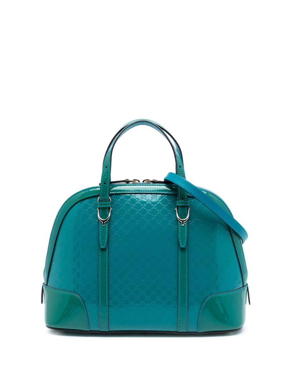 2016-2025 Small Microguccissima Bicolor Patent Nice Dome satchel