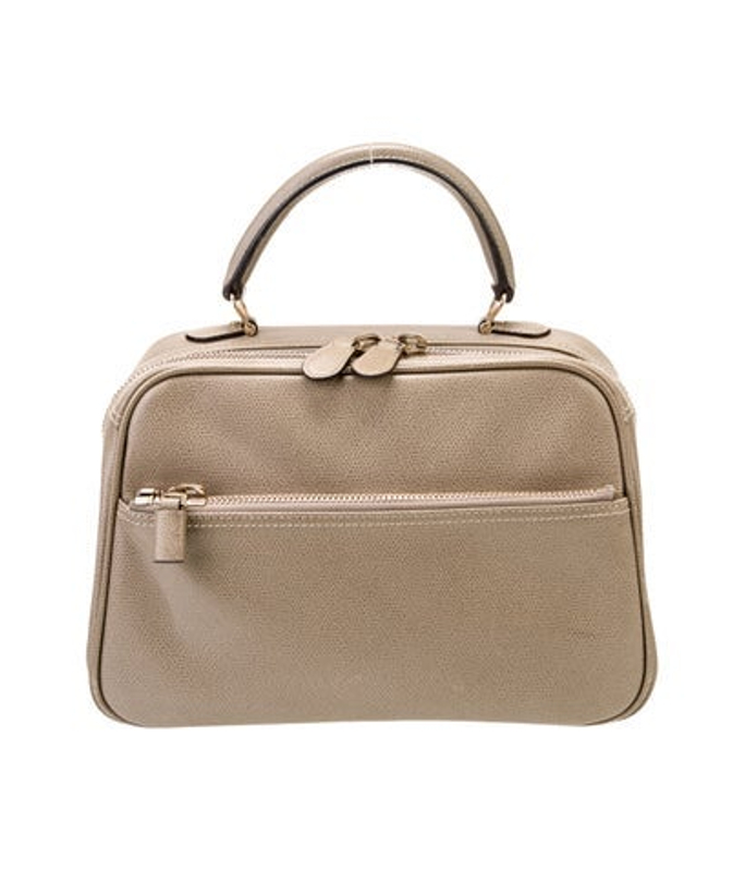 Valextra Leather Top Handle Bag
