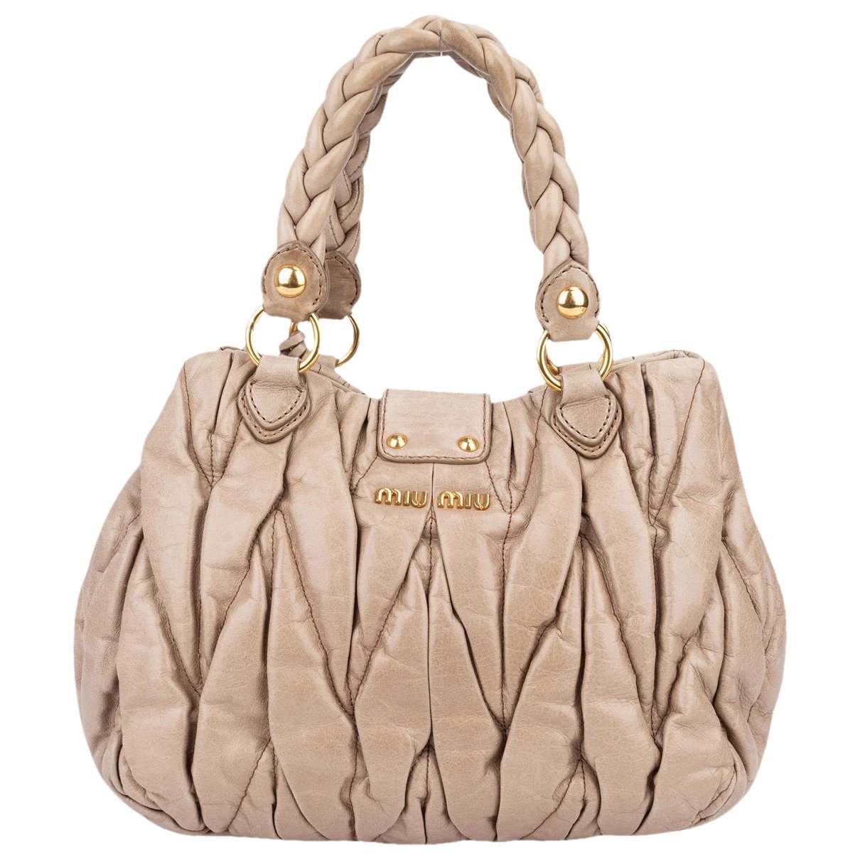 Matelassé leather handbag