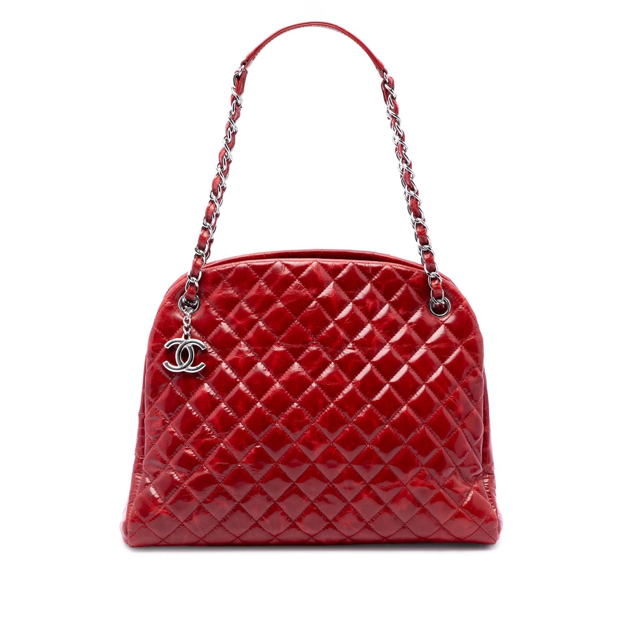 Mademoiselle patent leather handbag