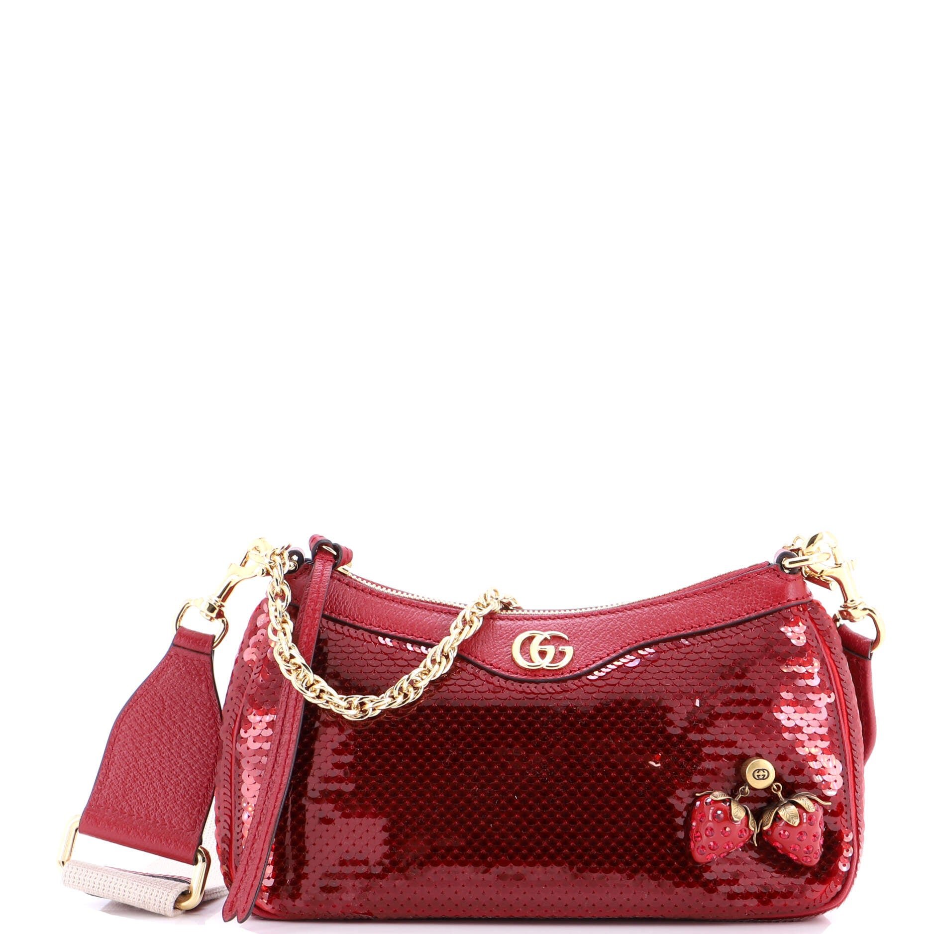 Gucci Strawberry Ophidia Shoulder Bag Sequins Small