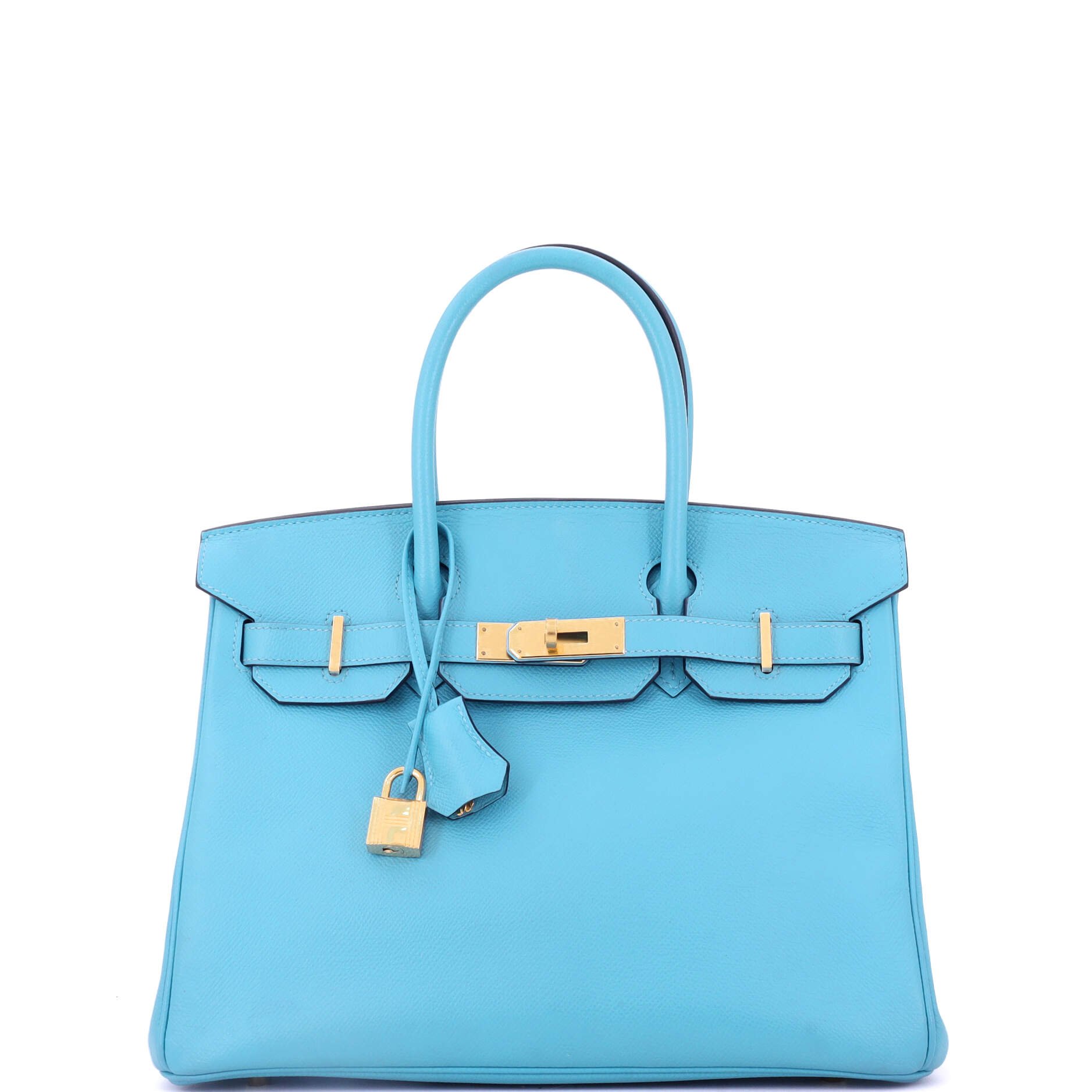 Hermes Birkin Handbag Bleu Du Nord Epsom with Gold Hardware 30
