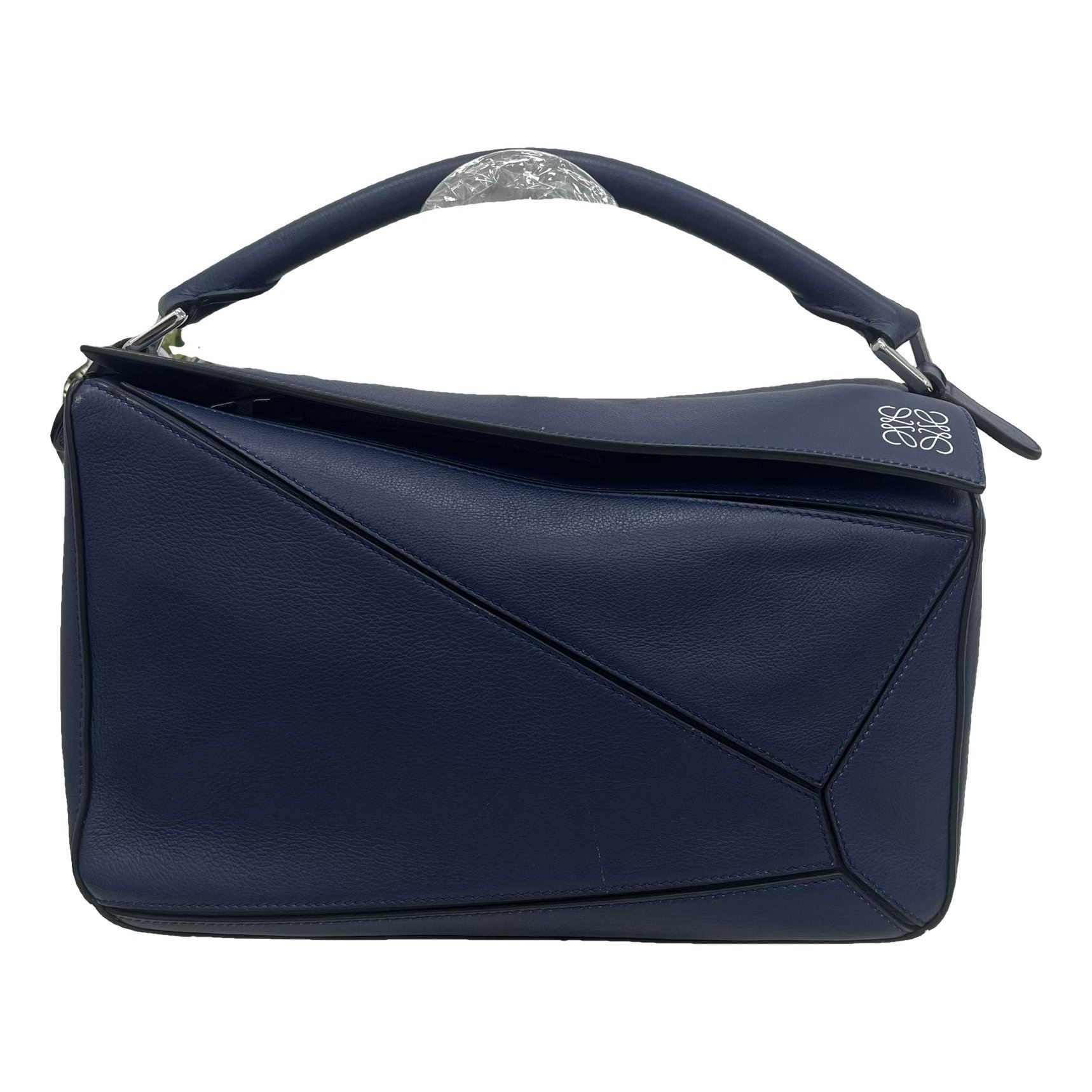 Puzzle leather handbag