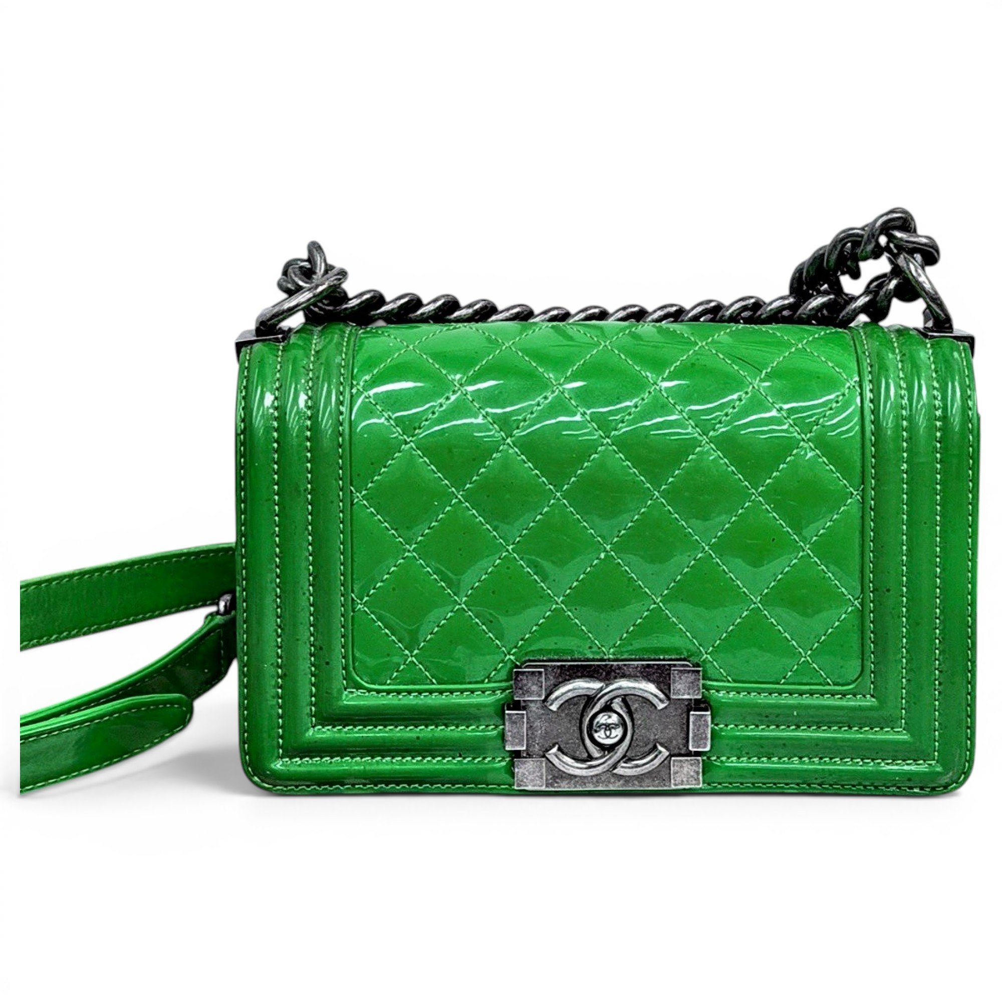 Boy patent leather crossbody bag