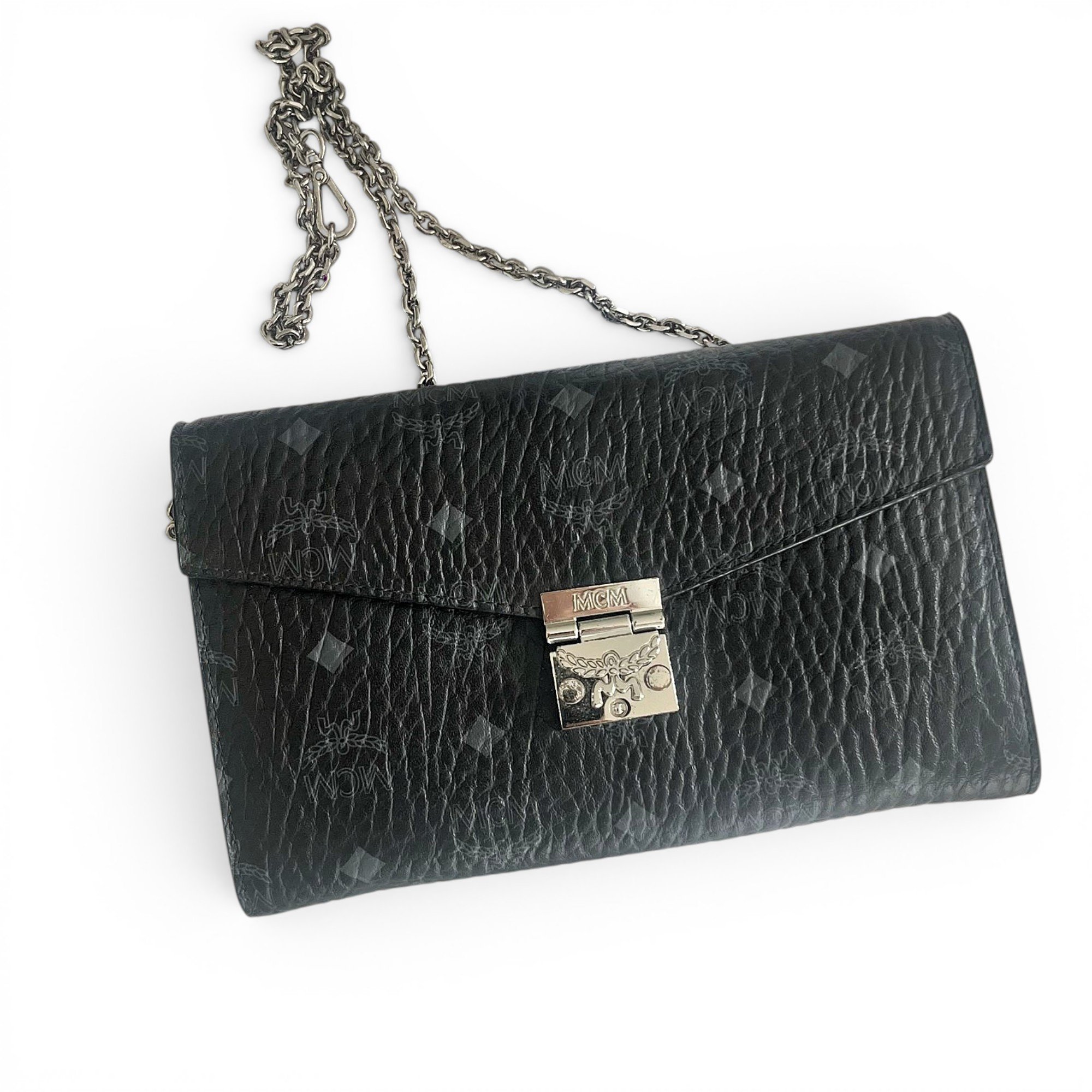 MCM Patricia leather clutch bag