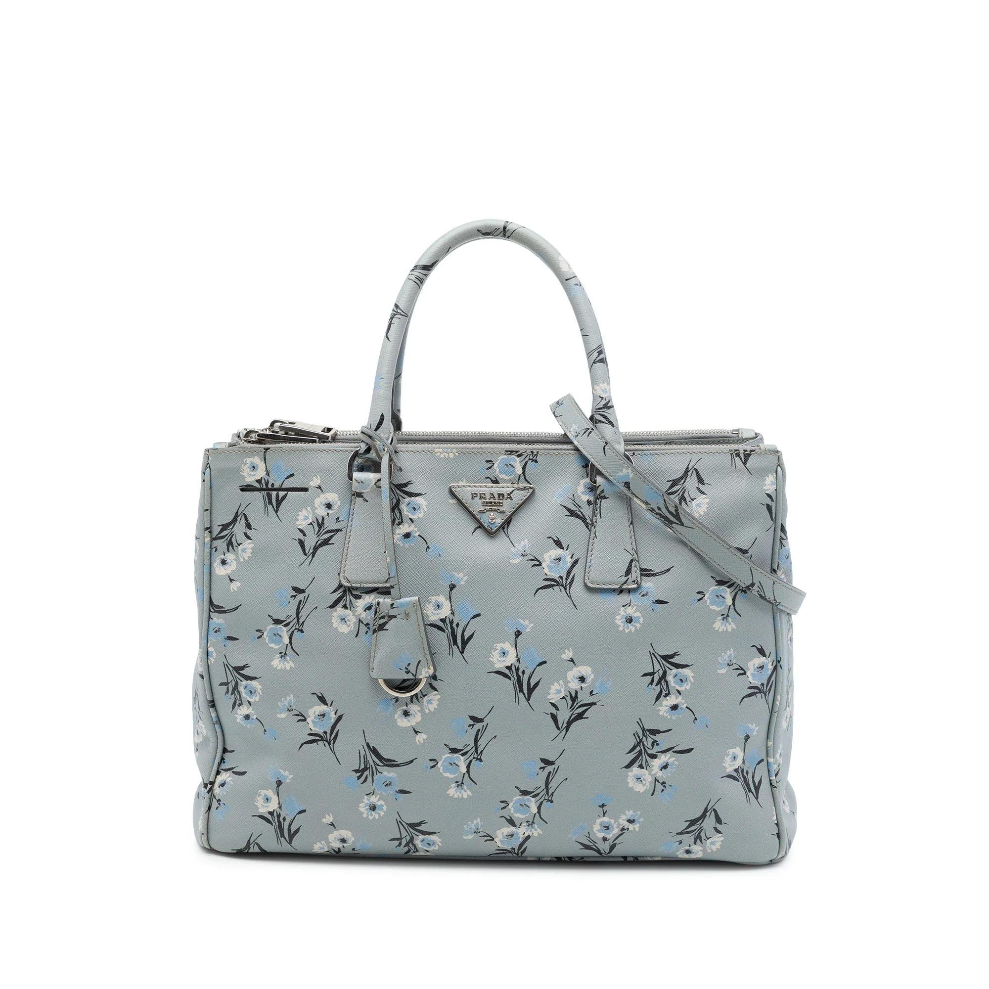 Double leather handbag