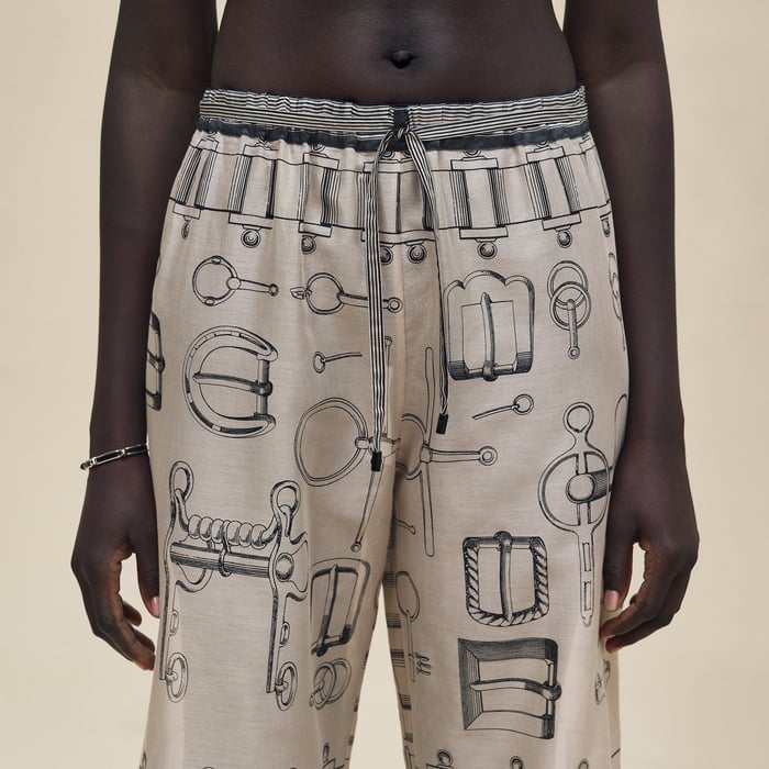 Beige Pierre d'Istrie "Cahier Du Colporteur" Beach Pants