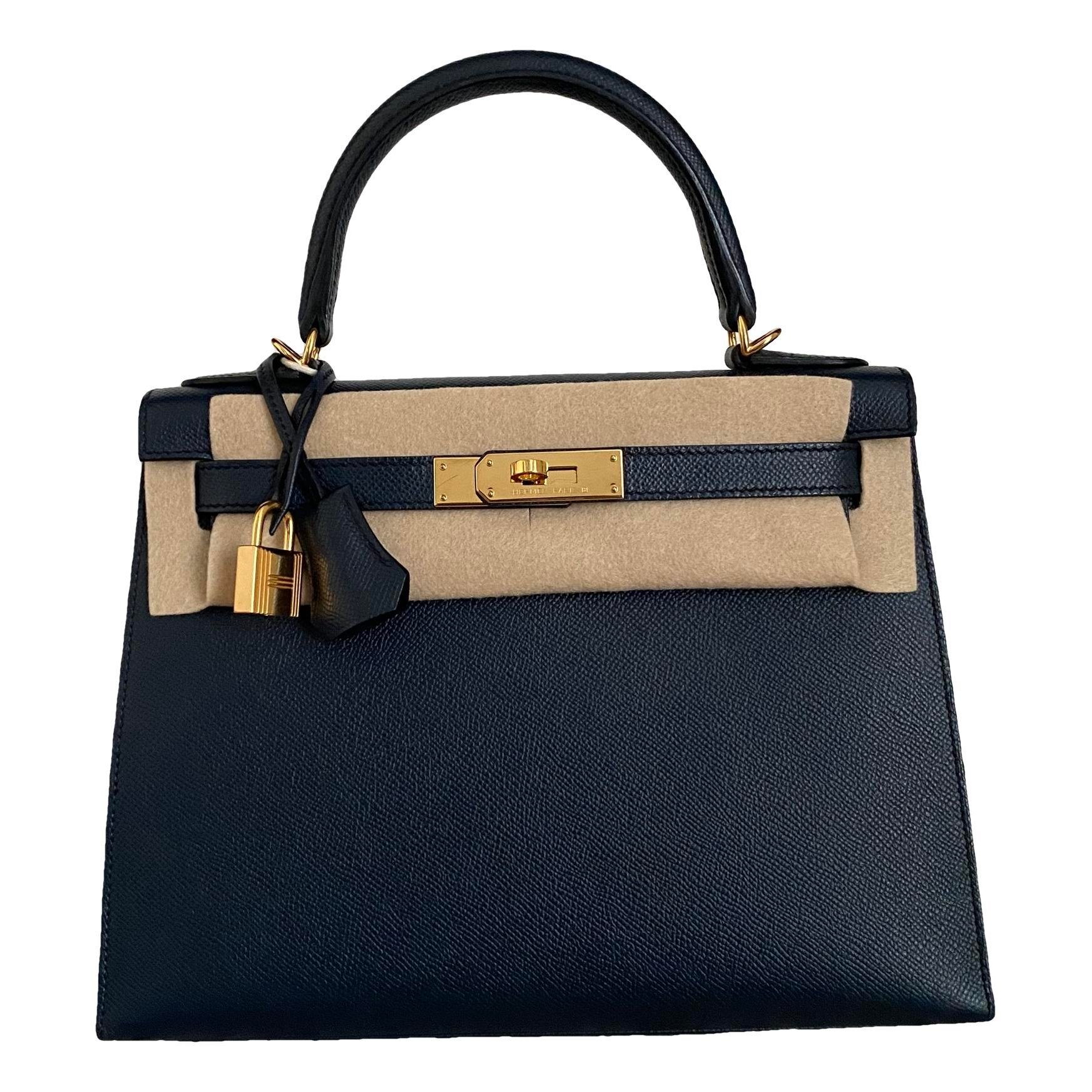 Hermes Kelly 28 Handbag Navy Epsom Leather 2021