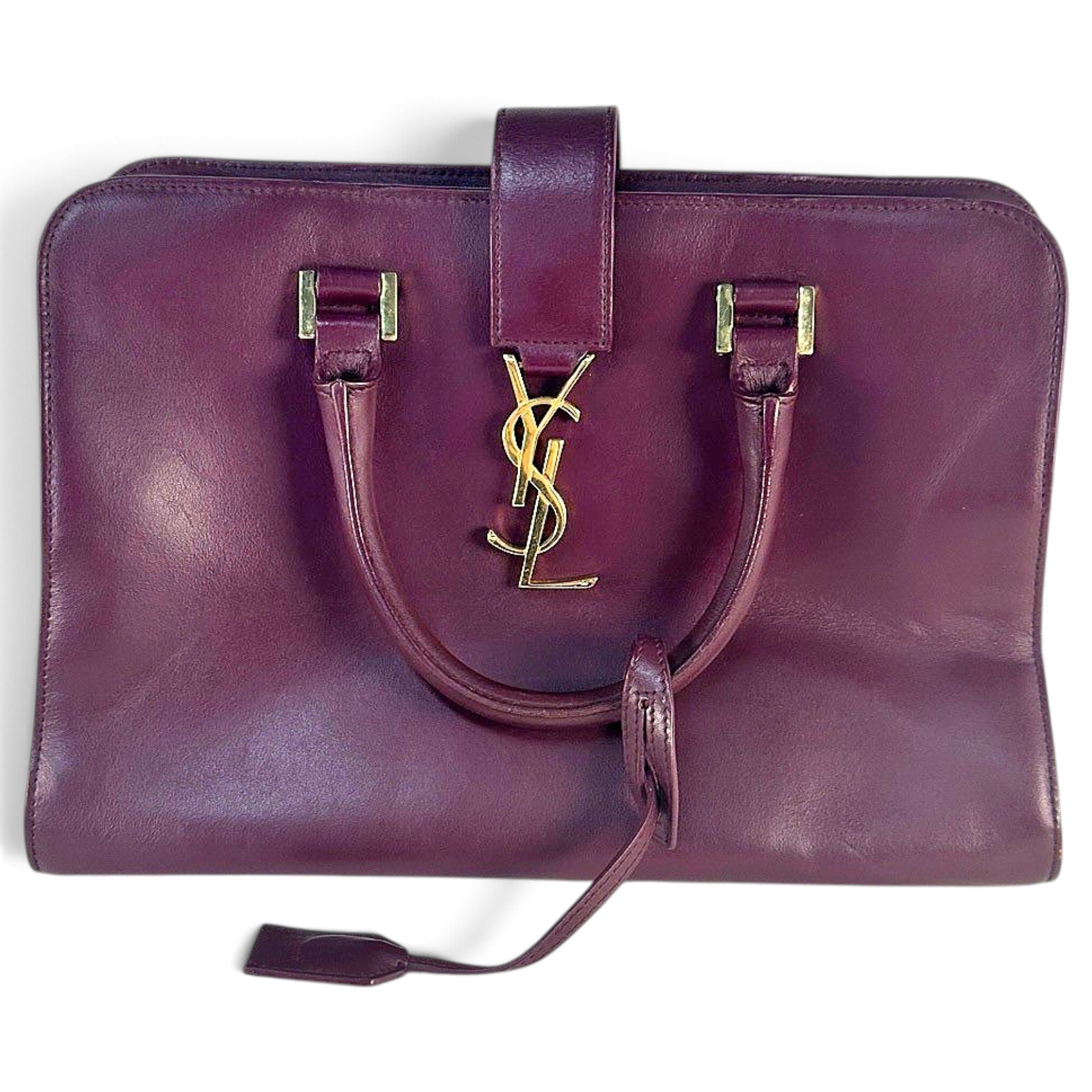 Saint Laurent Monogram Cabas leather tote
