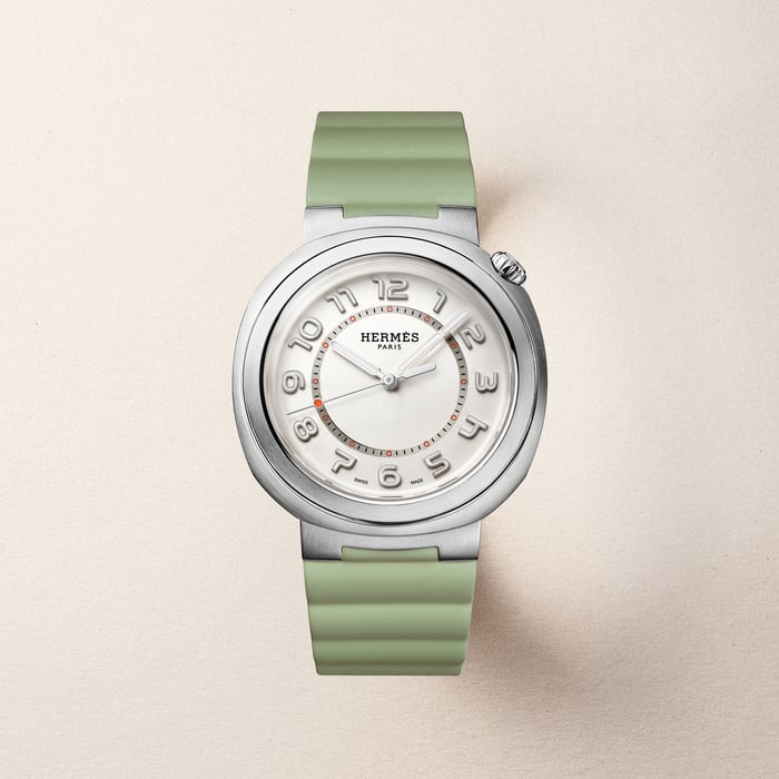 Vert Criquet Hermès Cut Large Model 36 MM Single Tour Watch Strap