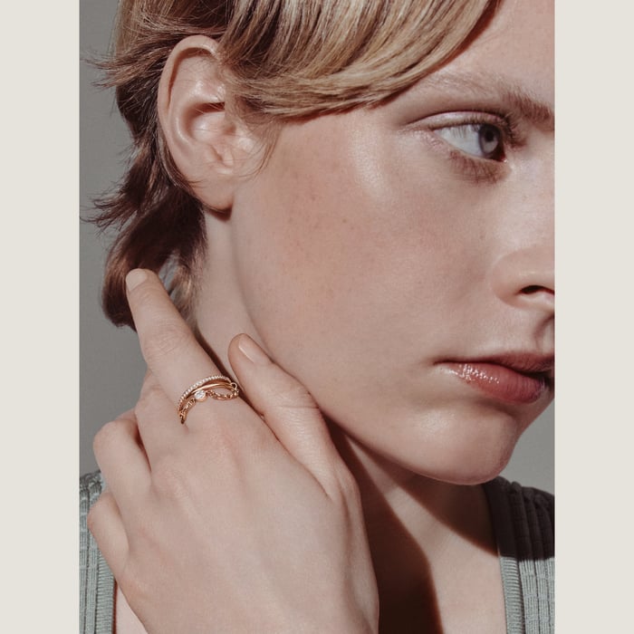 Sans Coloris Chaine d'Ancre Chaos Nano Ring