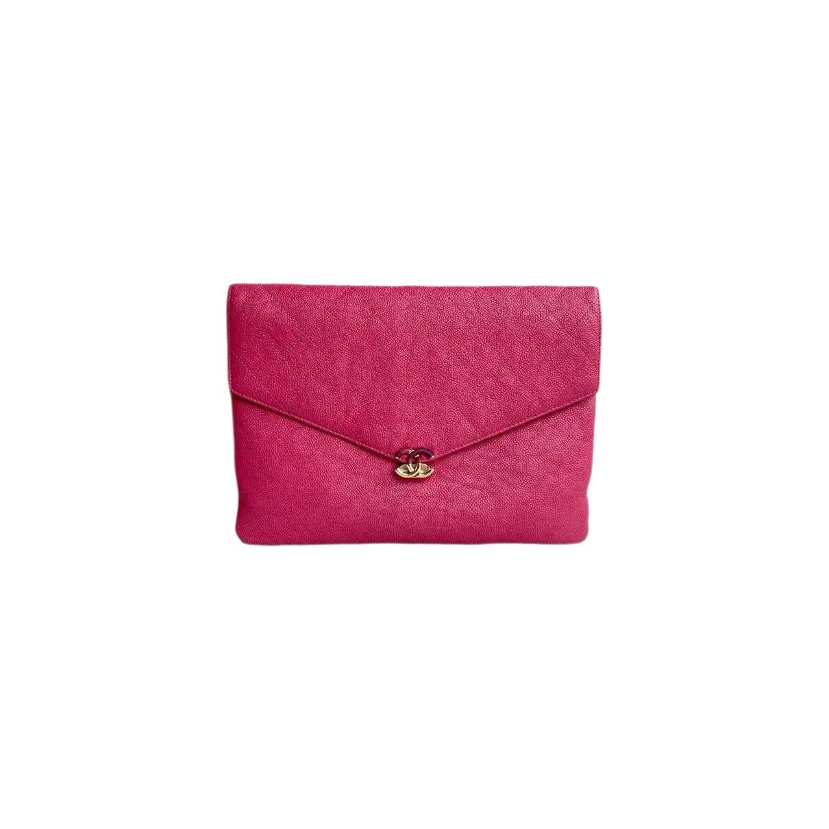 Leather clutch bag
