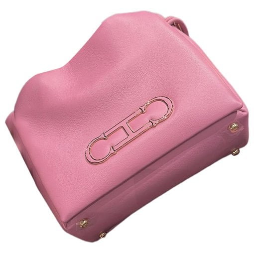 Leather clutch bag