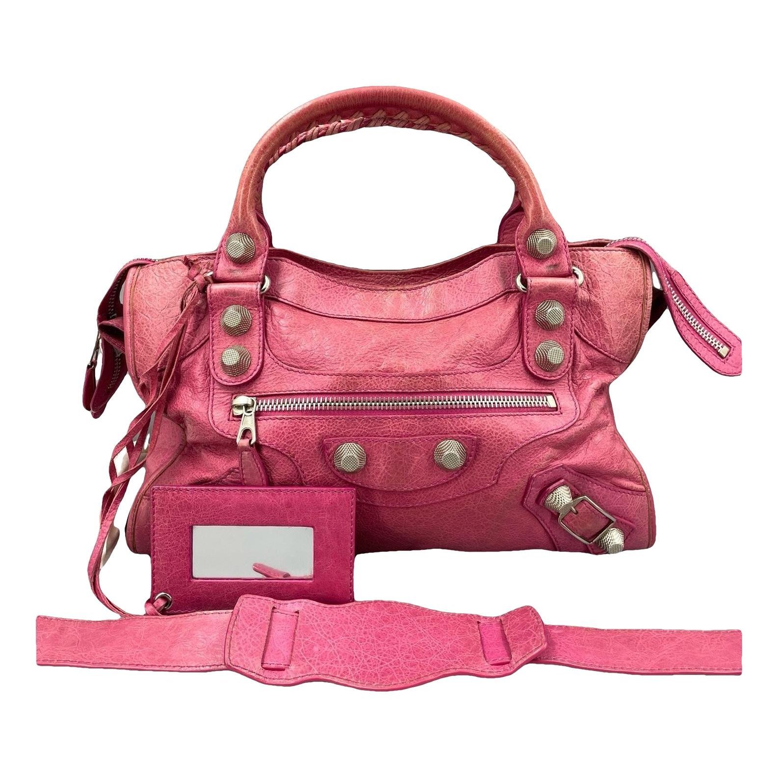 Classic Metalic leather handbag