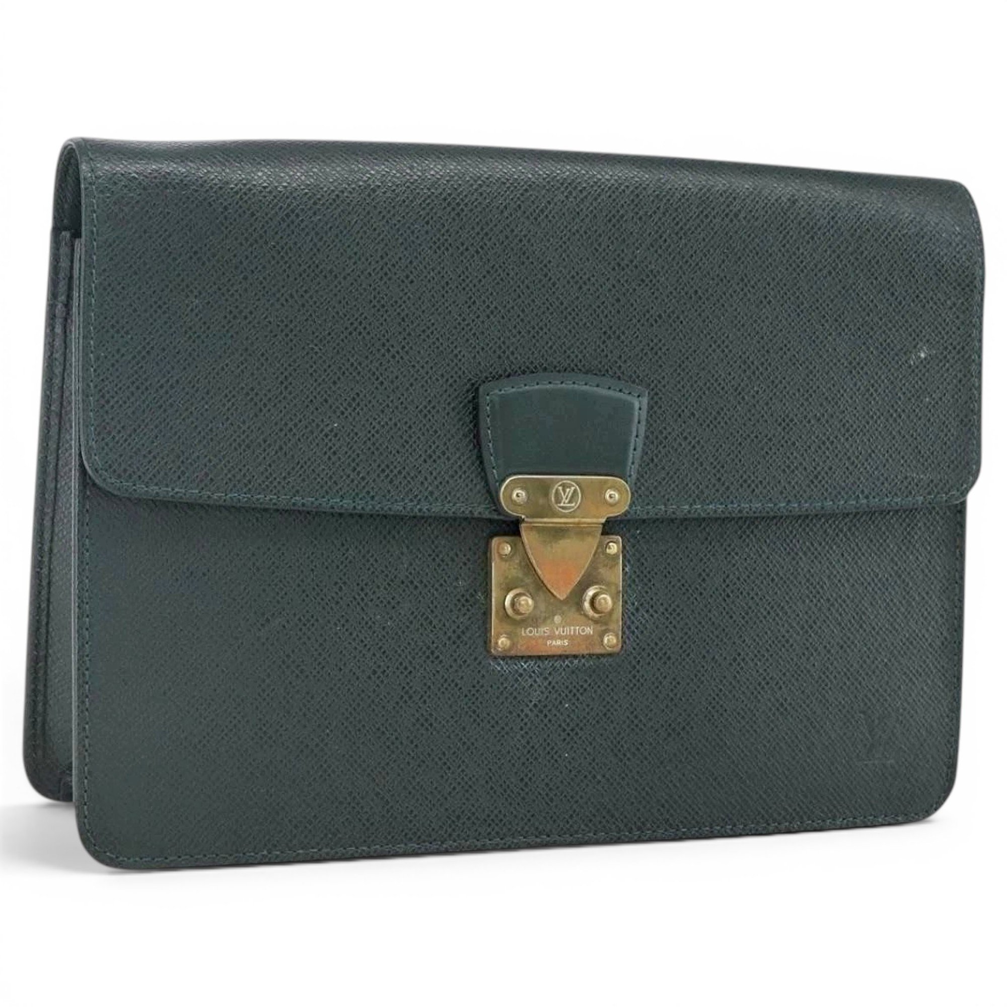 Leather clutch bag