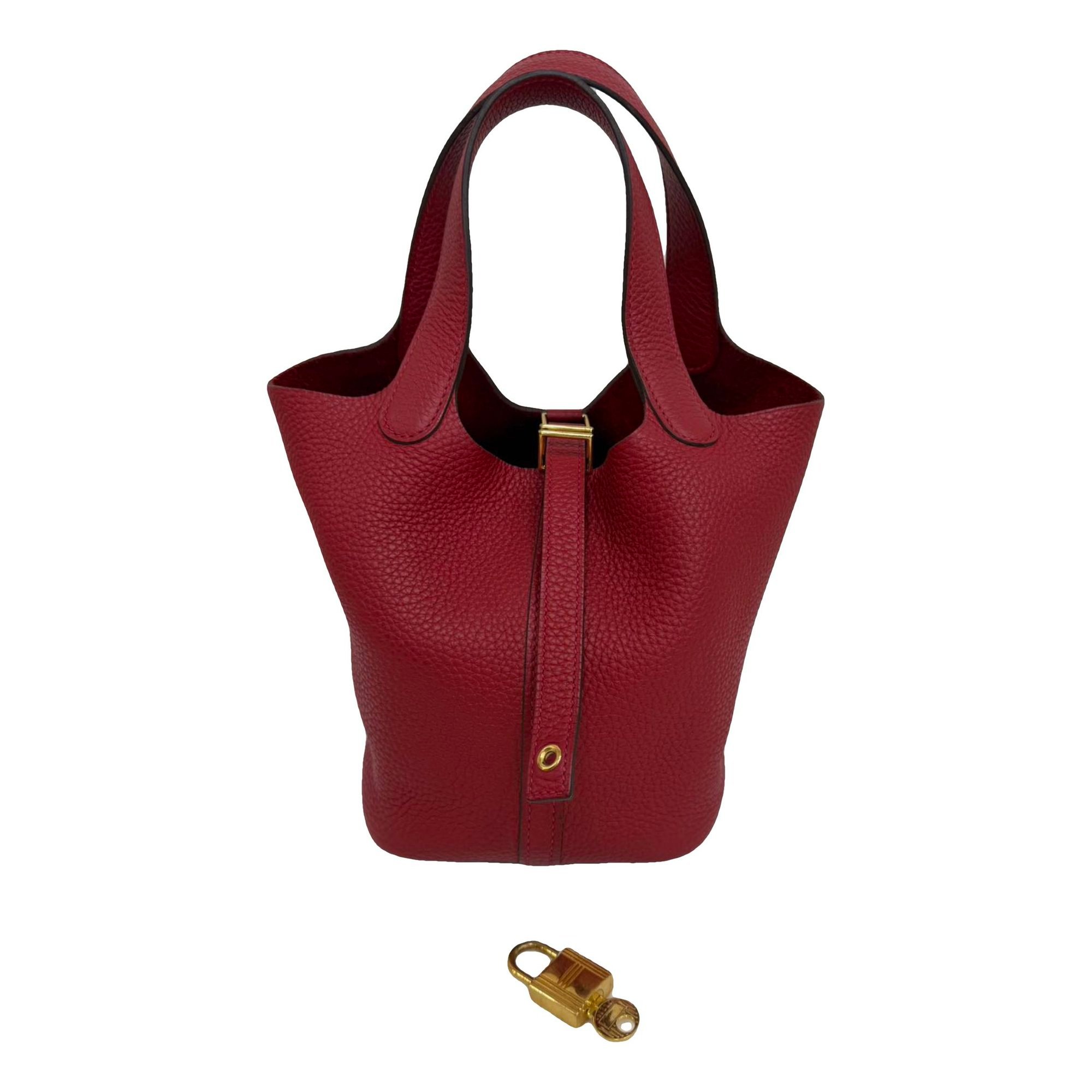 Picotin leather tote