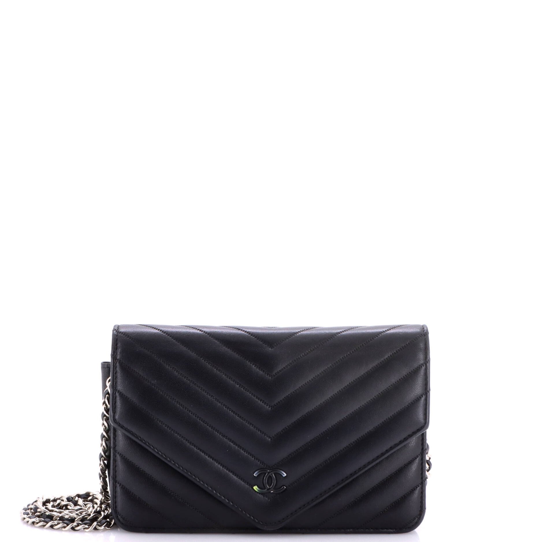 Chanel Envelope Wallet on Chain Chevron Sheepskin