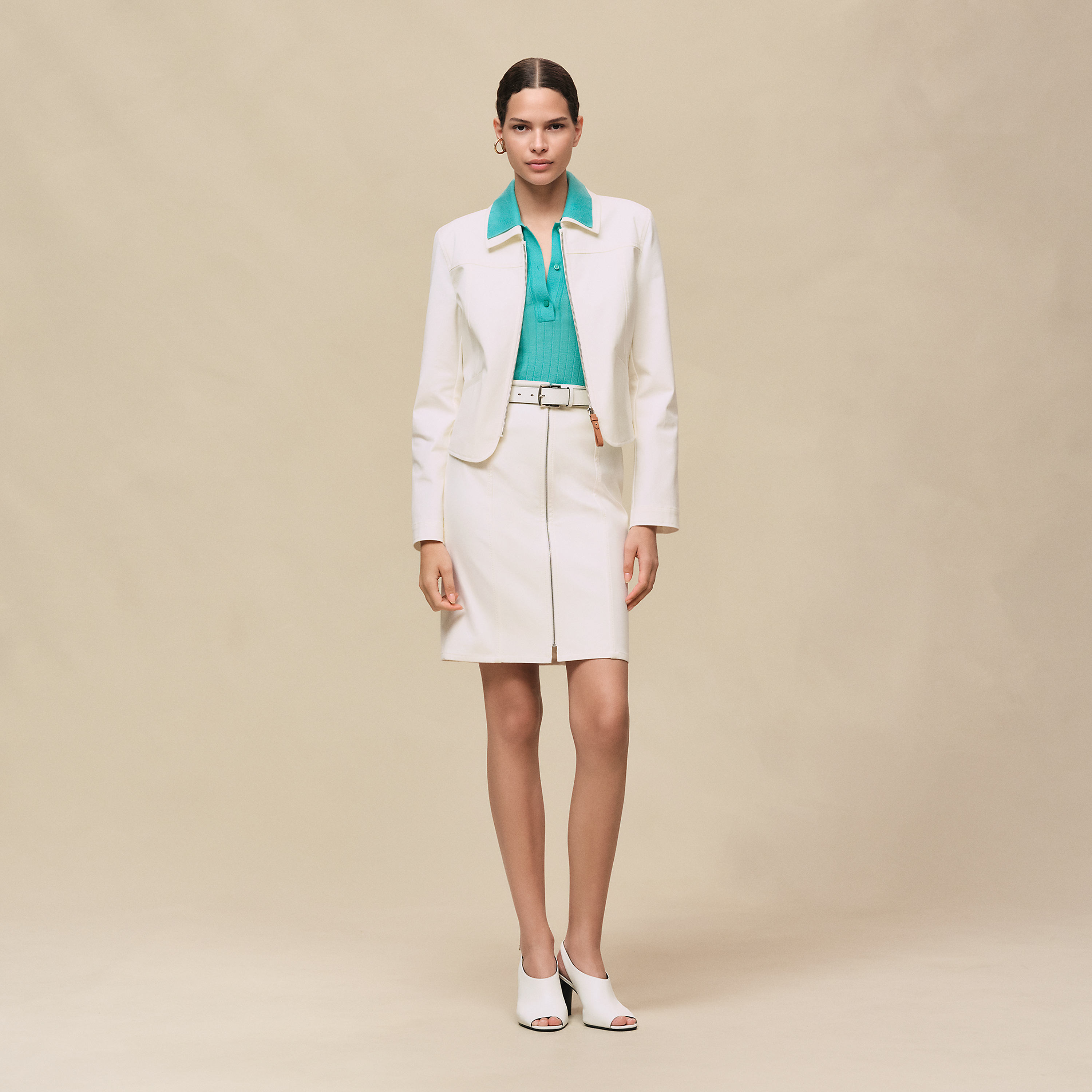 Veste en double twill de coton
