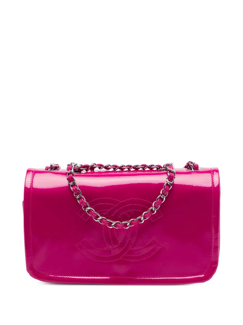 2010-2011 CC Patent Lipstick Ligne Flap shoulder bag